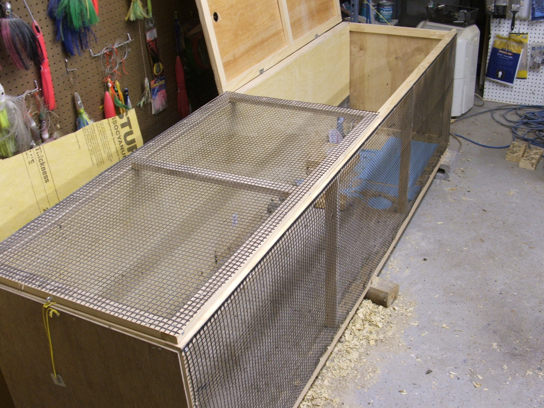 3'x8' brooder in basement