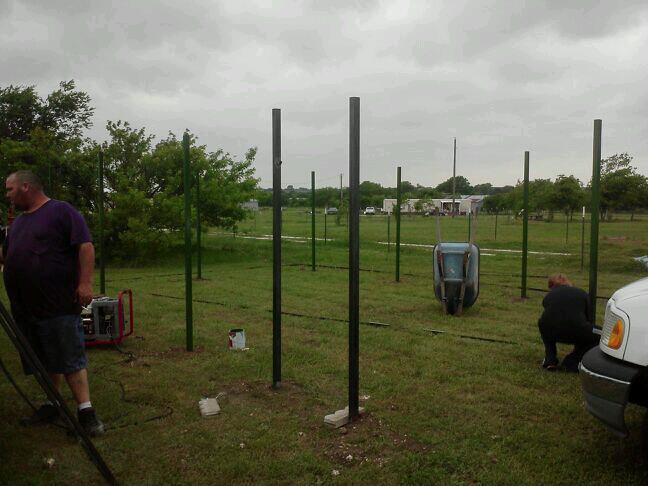 4/15/12 gettin the poles set up for the coop