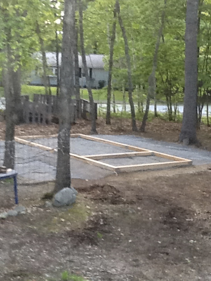 4x4 foundation laid out.