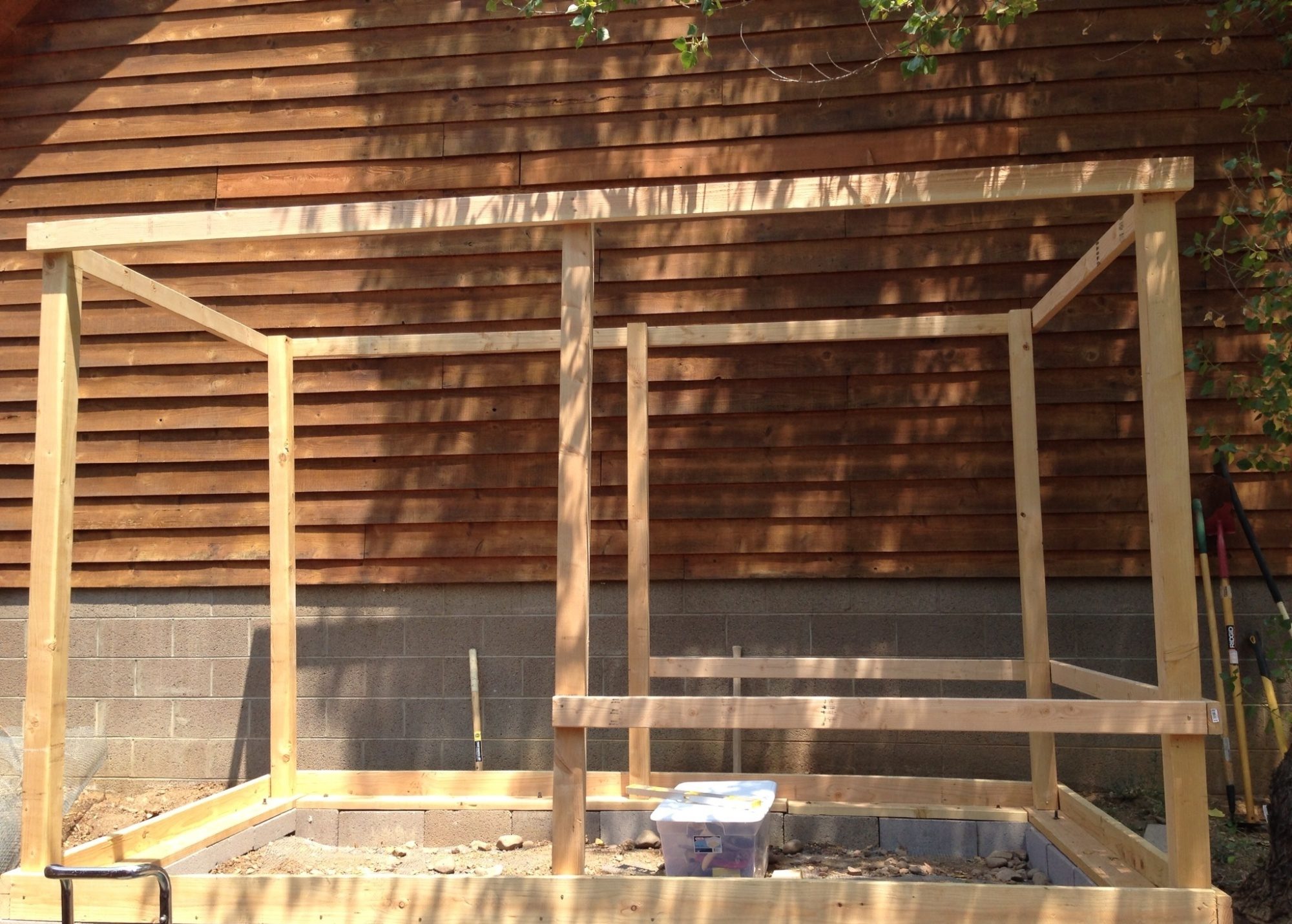 4x4 posts for the all-in-one run & coop. We designed a 6x12 henhouse & a 6x12 run attached to it.