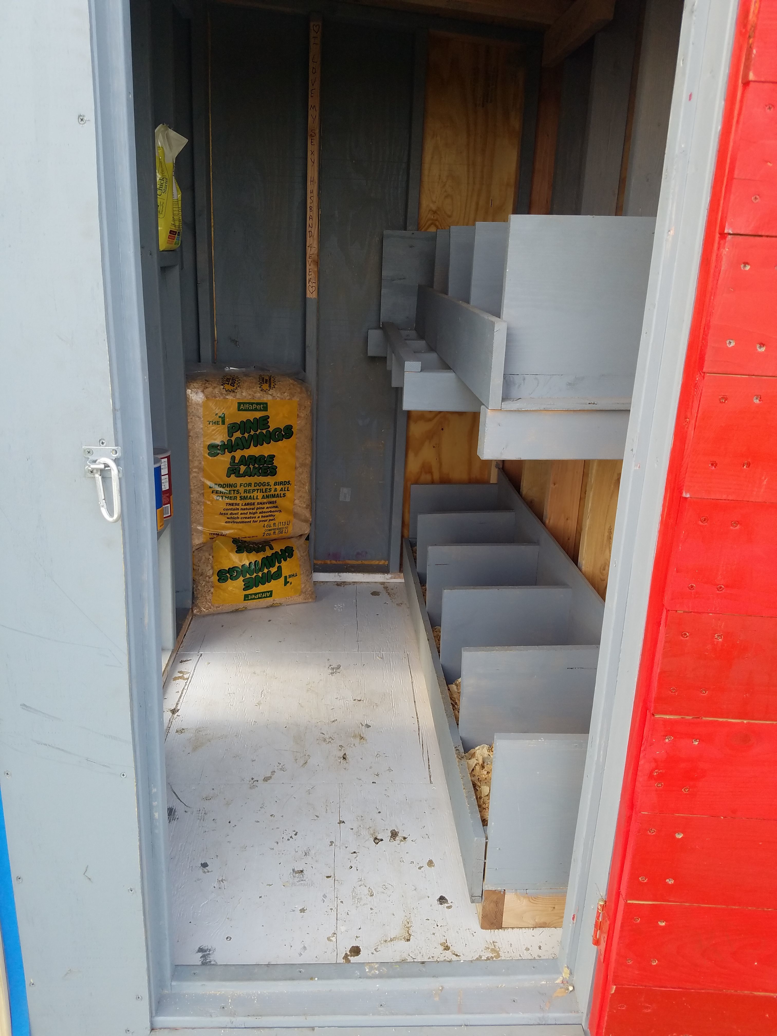 9 nesting boxes with room for 9 more.