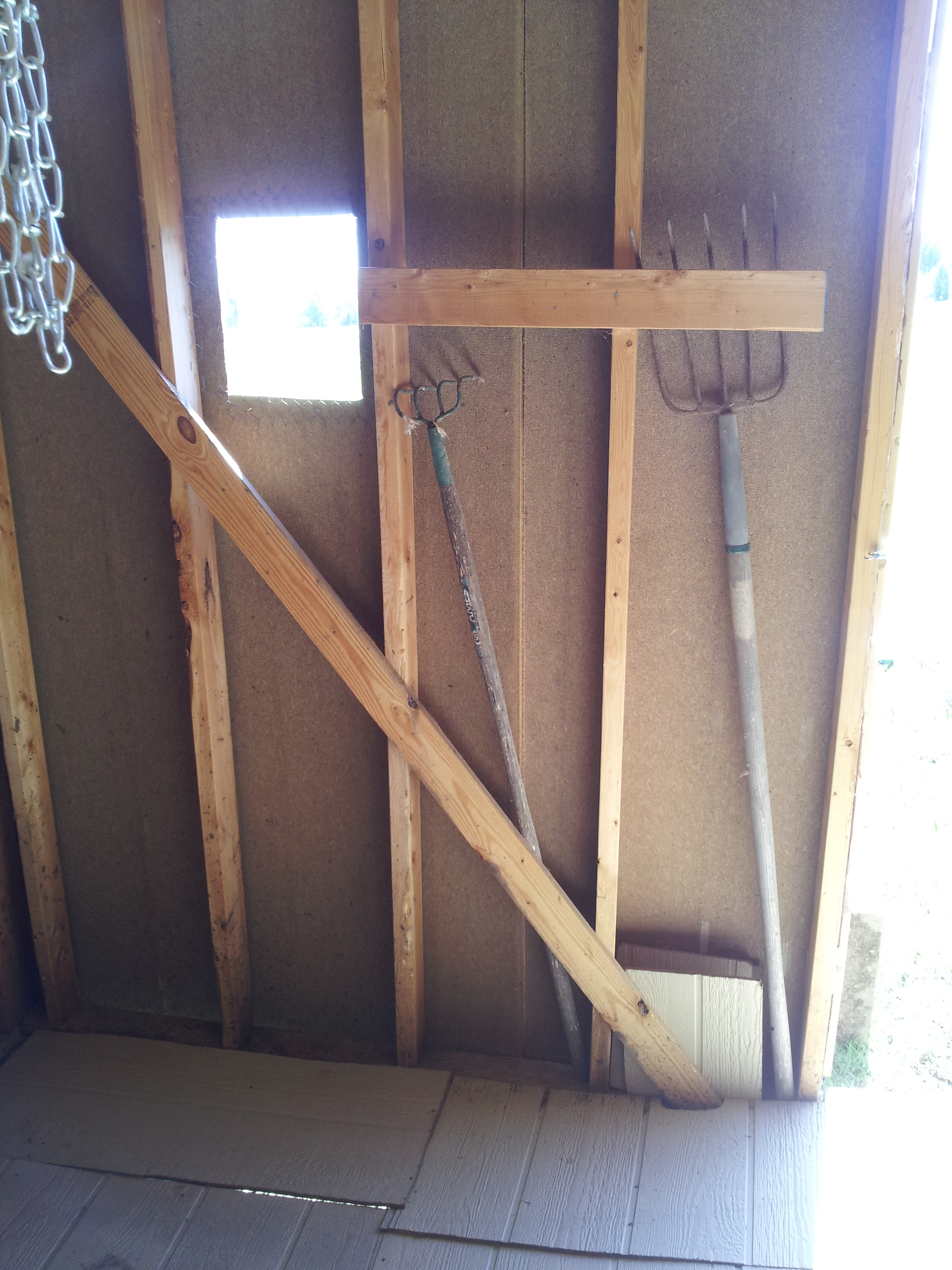 A coop just isn't a coop without a pitch fork.  :-)