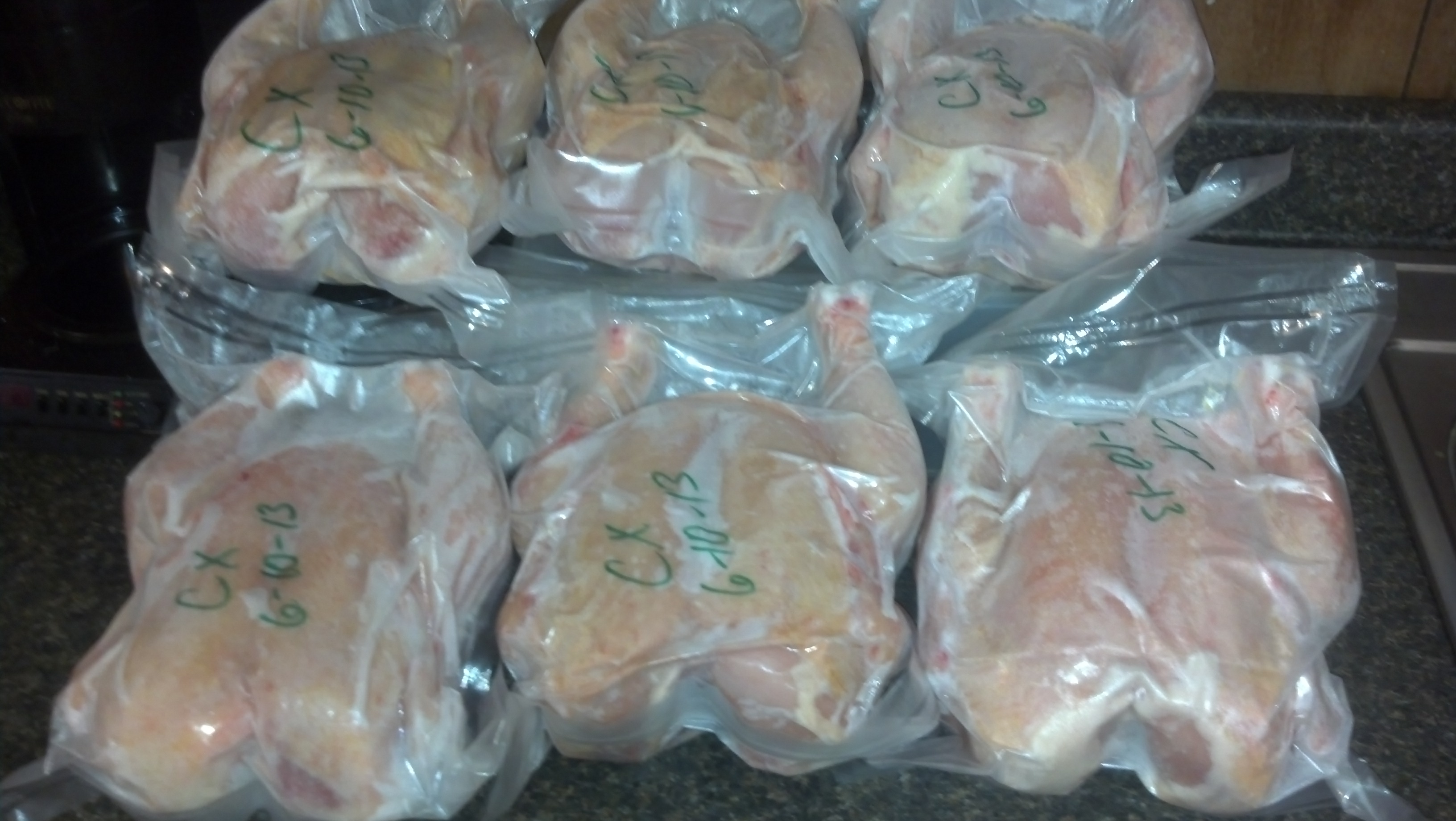 A few of the Nuggets after processing.  5 to 6lbs