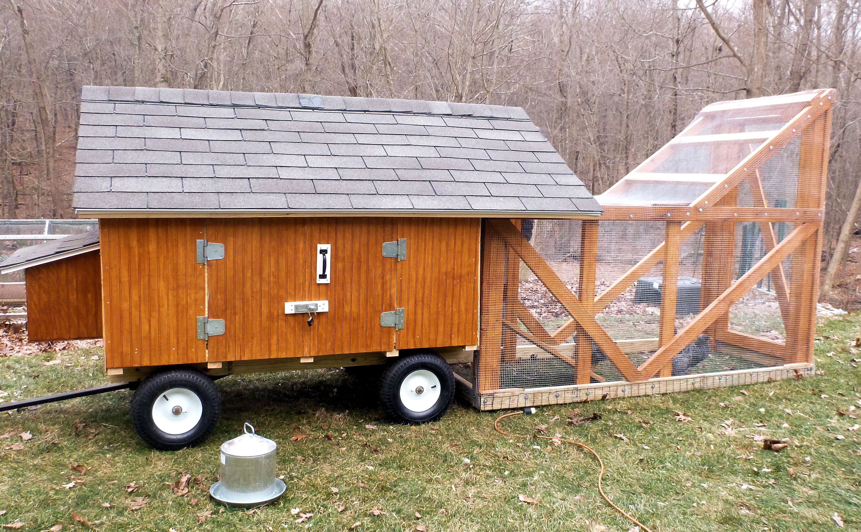 A moveable feast ... Dennis did a great job on the coop and run.