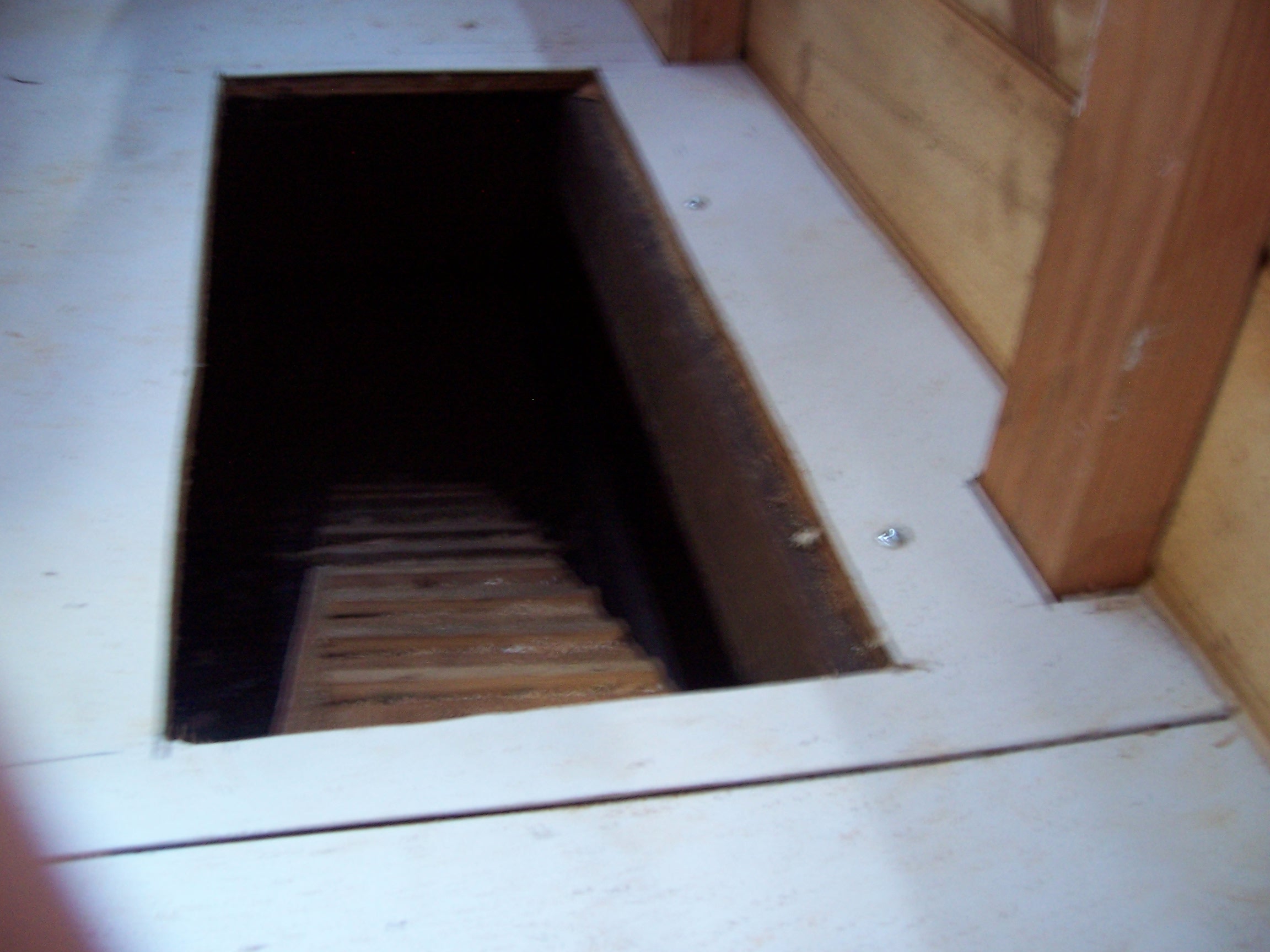A ramp that goes to the lower level. They never go down there. :P
