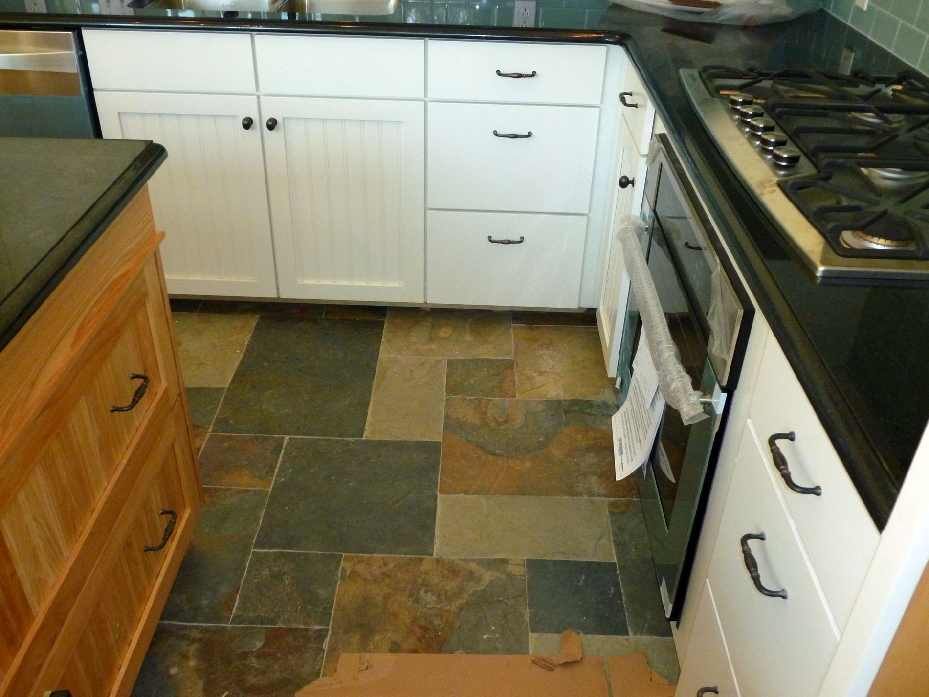 A Versailles patterned natural slate floor we installed in 2011.