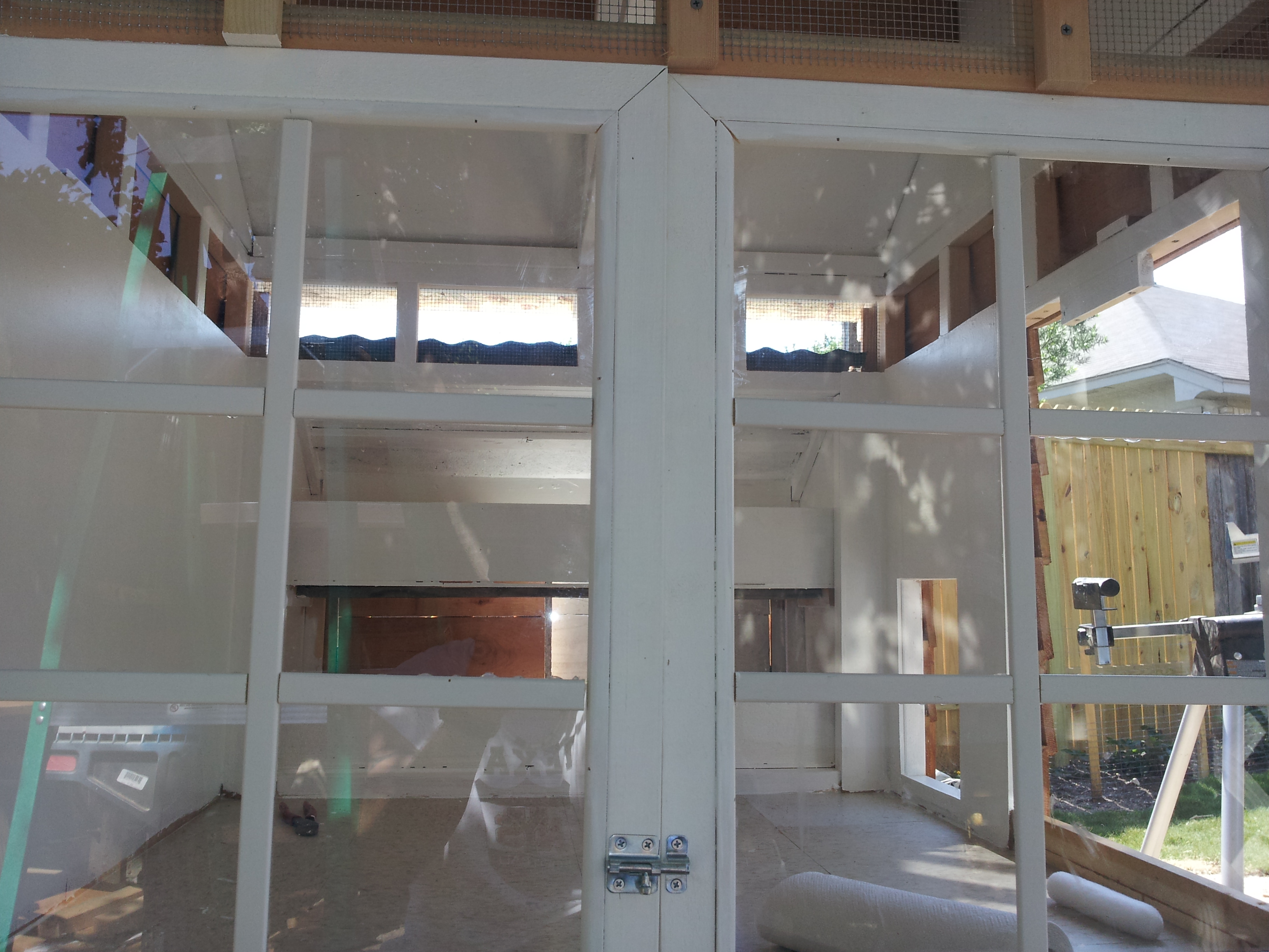 A view through our custom made plexi glass windows