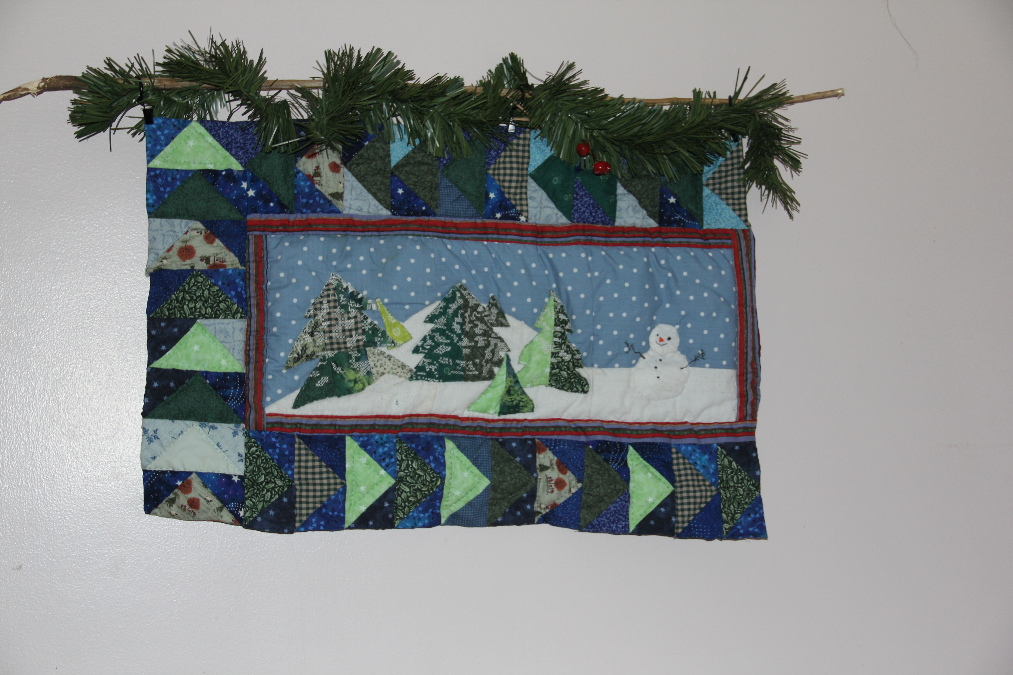 A Wall hanging hand made sewn by Bryan last year  (2012)