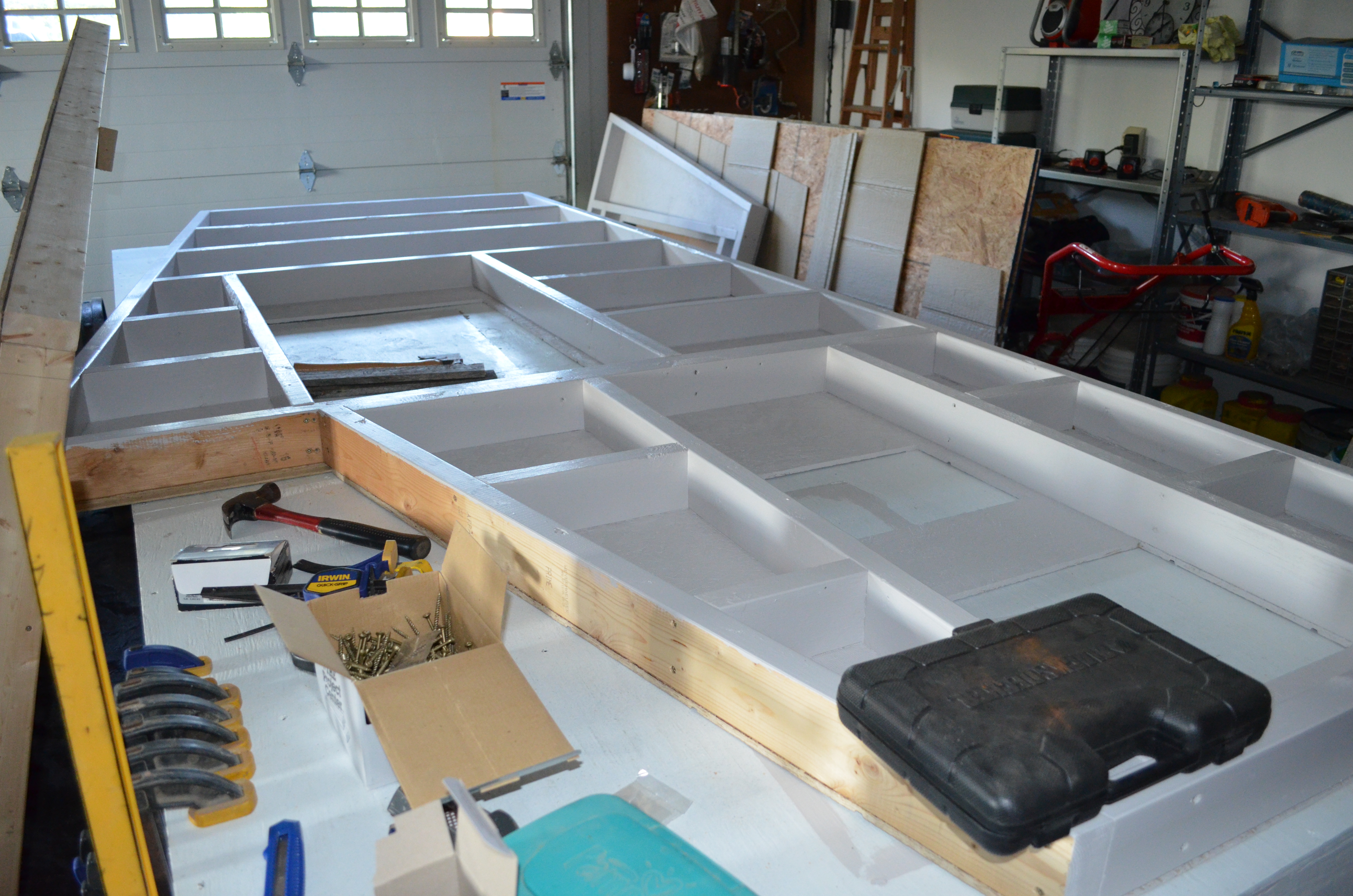 A wall ready to set up on the wagon.