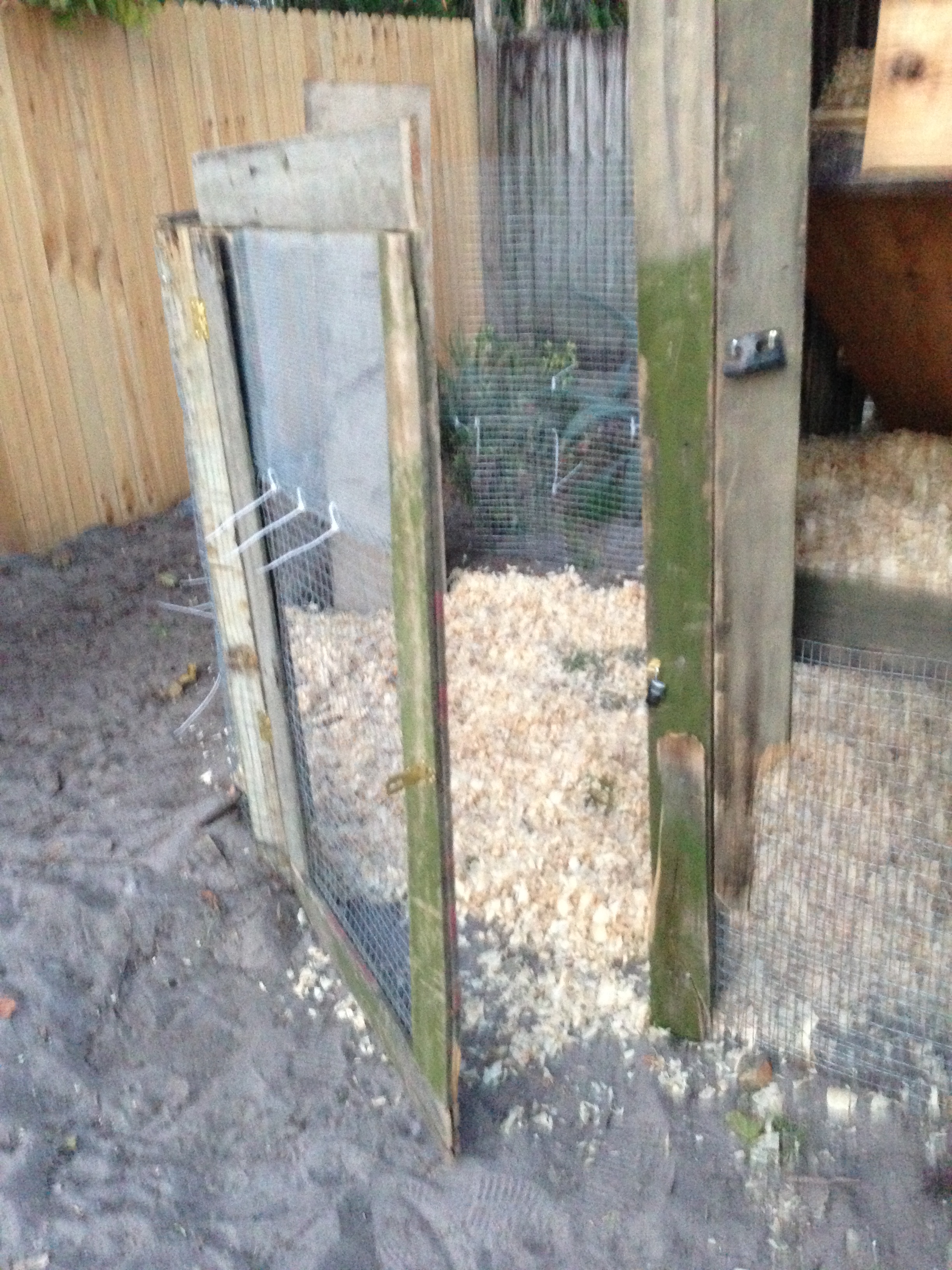 added a "human door" so it was easy for me to get in there if need be, and for the children i know that cant wait to play with the chickens