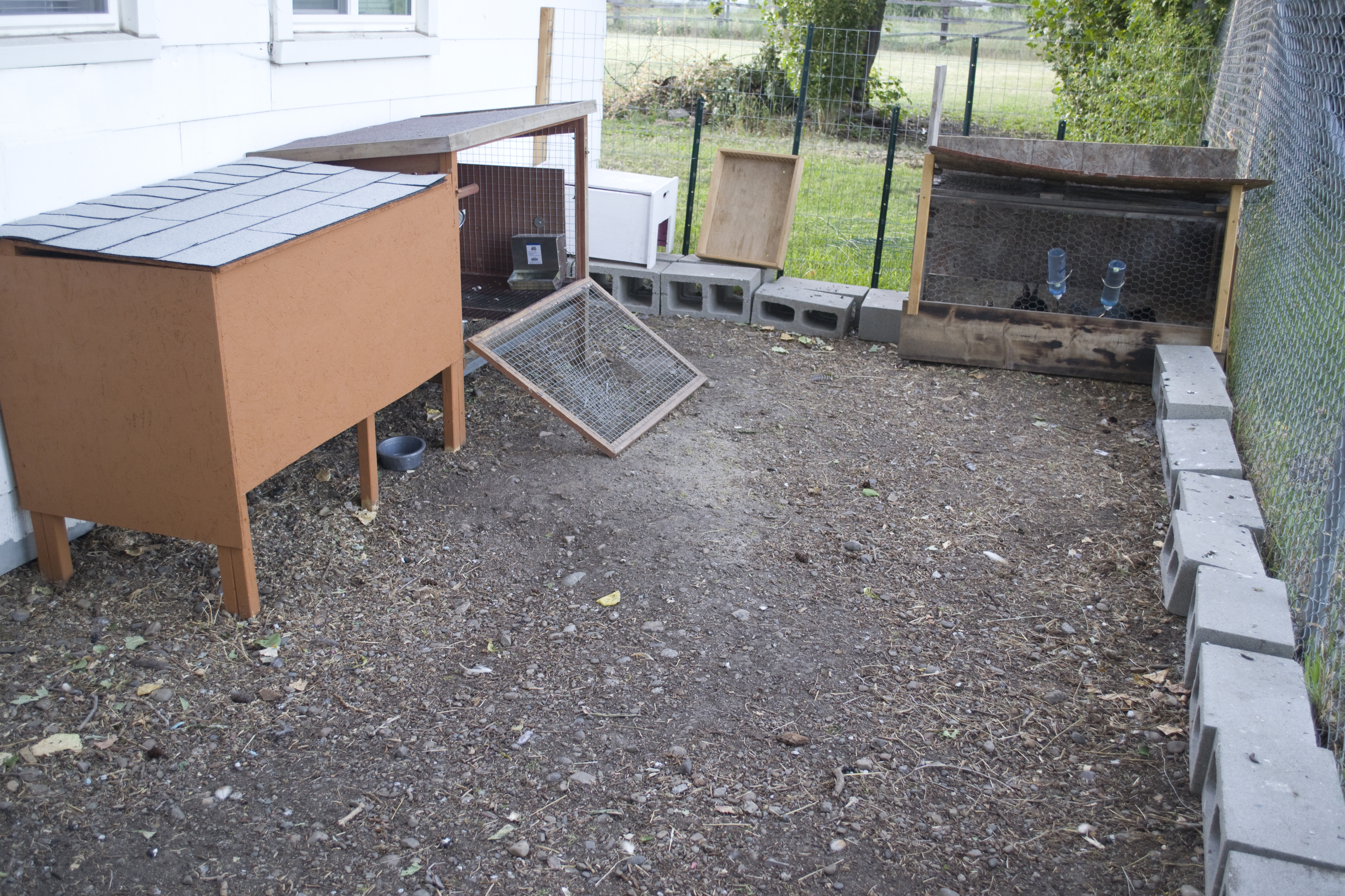 Added an addition to the coop left a small gap at the top for ventilation and it easily pulls away from the old coop for moving/cleaning.