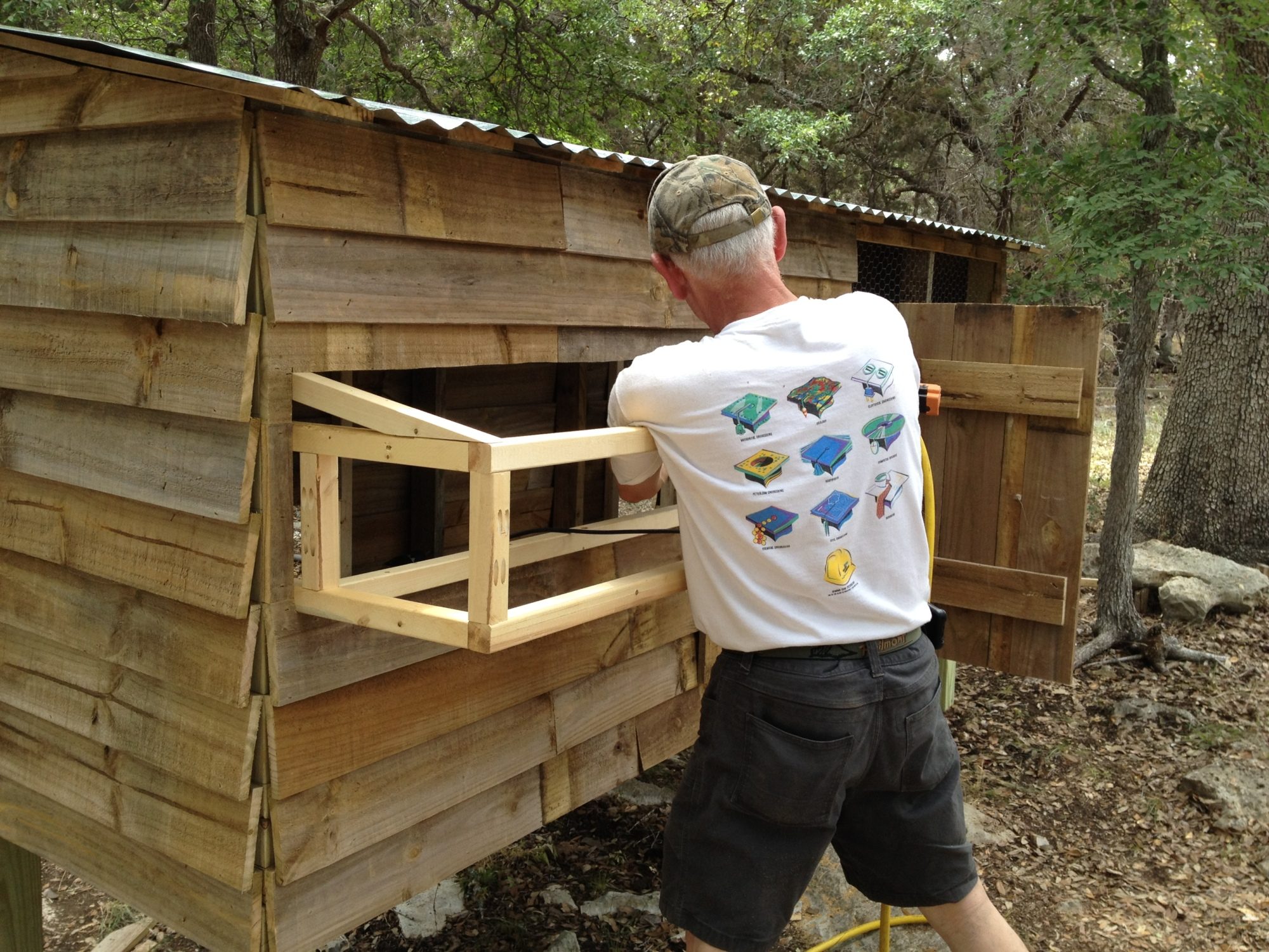 Adding the nesting boxes