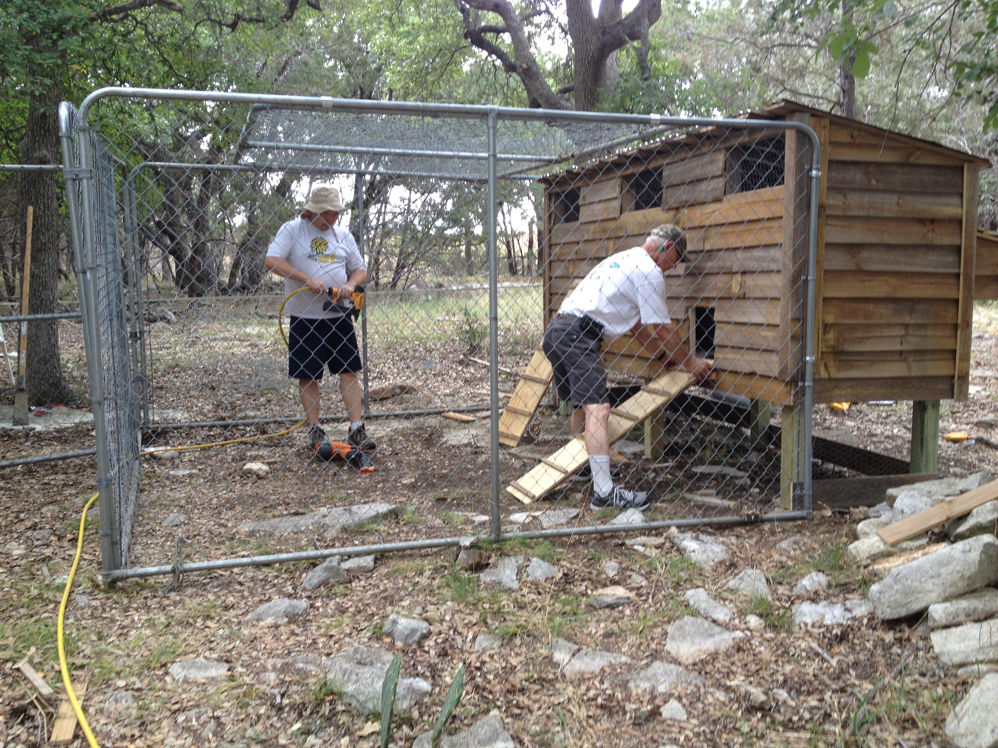 Adding the two ladders to the front