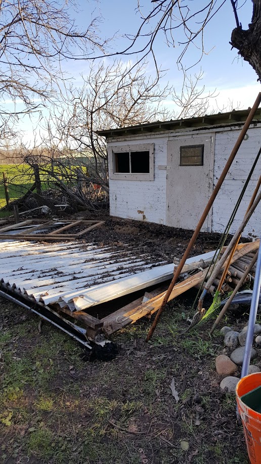 After tearing down the lean-to