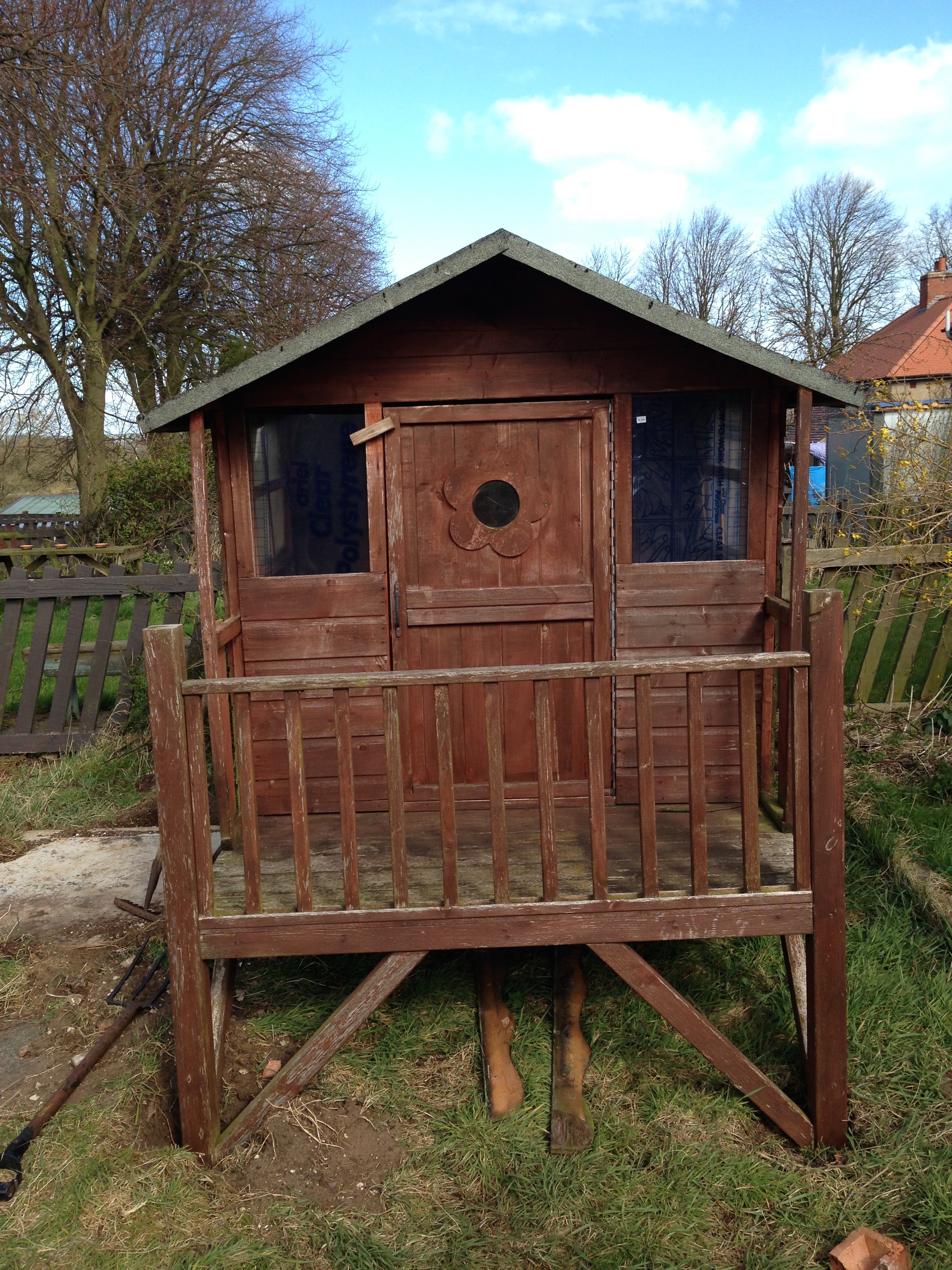 After the legs were cut down