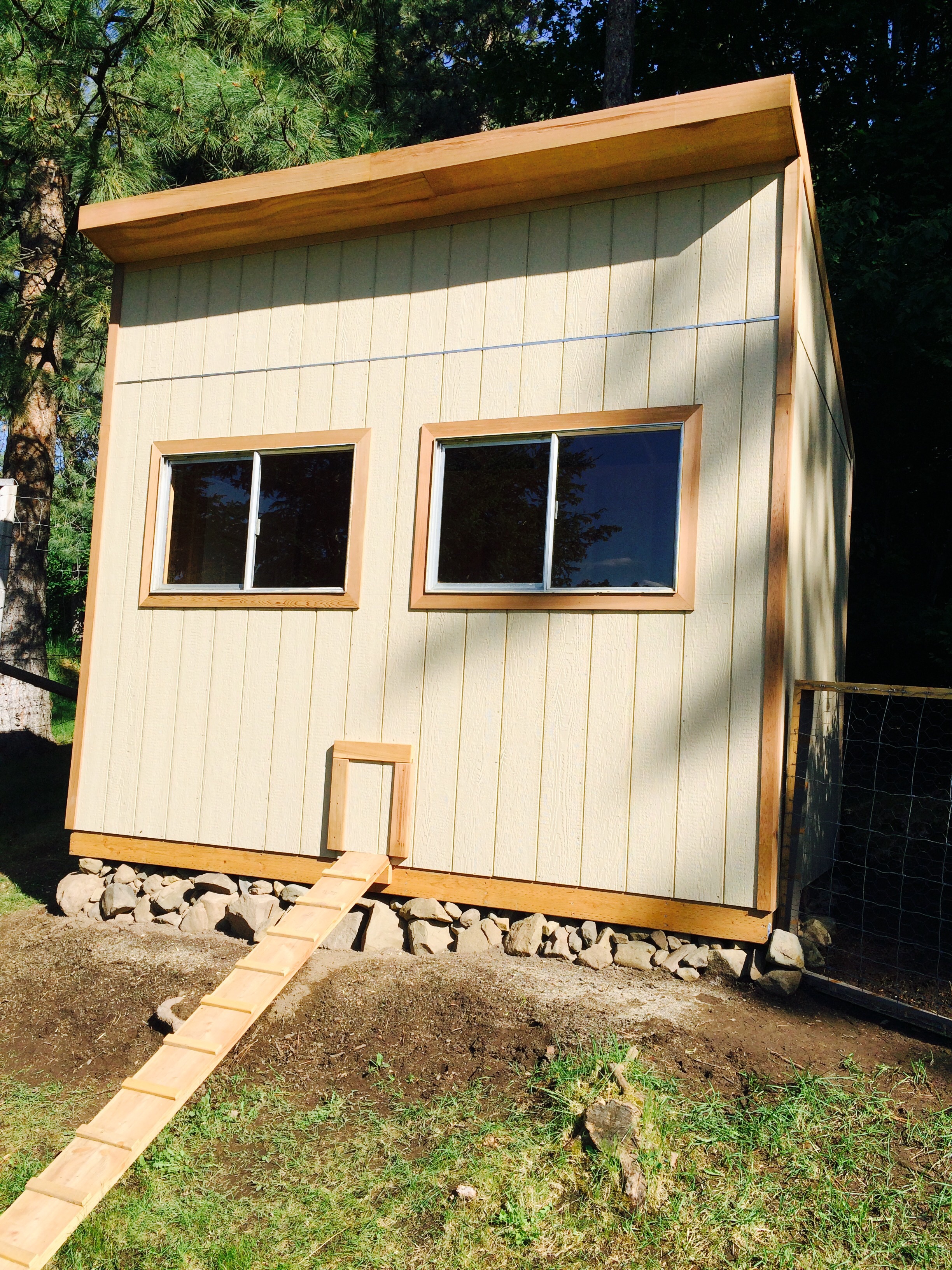 All finished and trimmed in with cedar.