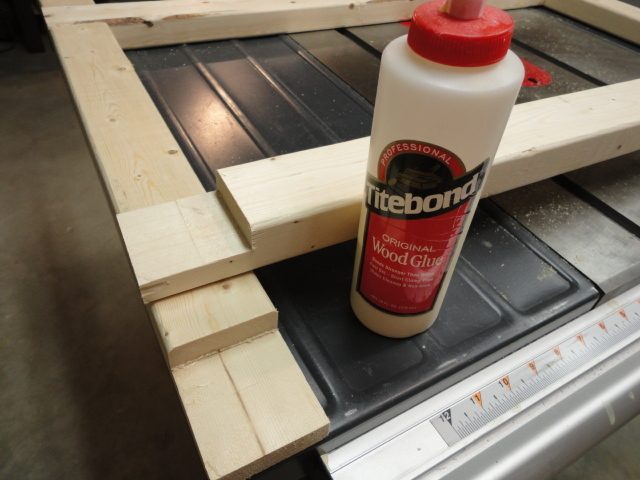All joints were glued and clamped.