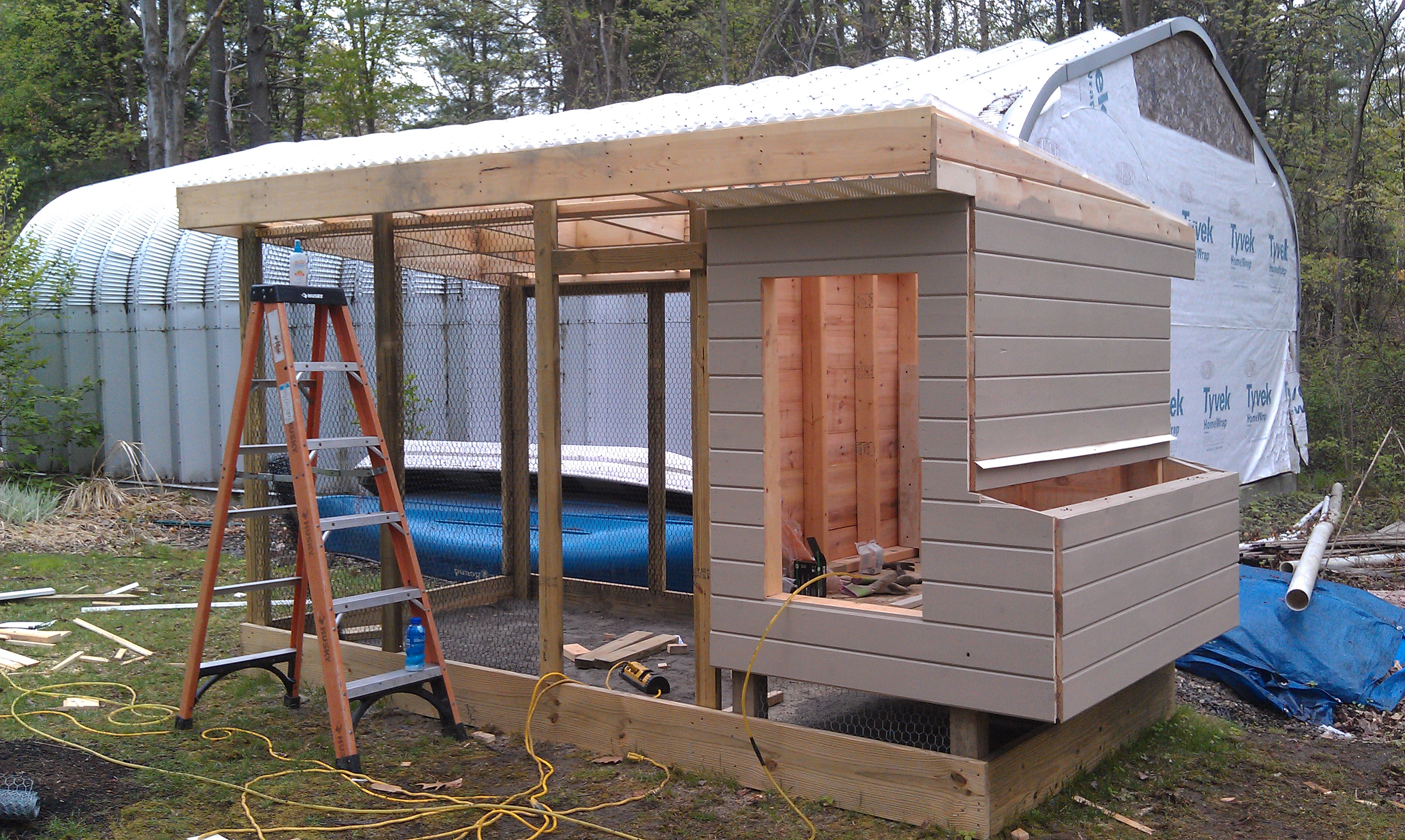 almost done! just needs a door and some white trim!