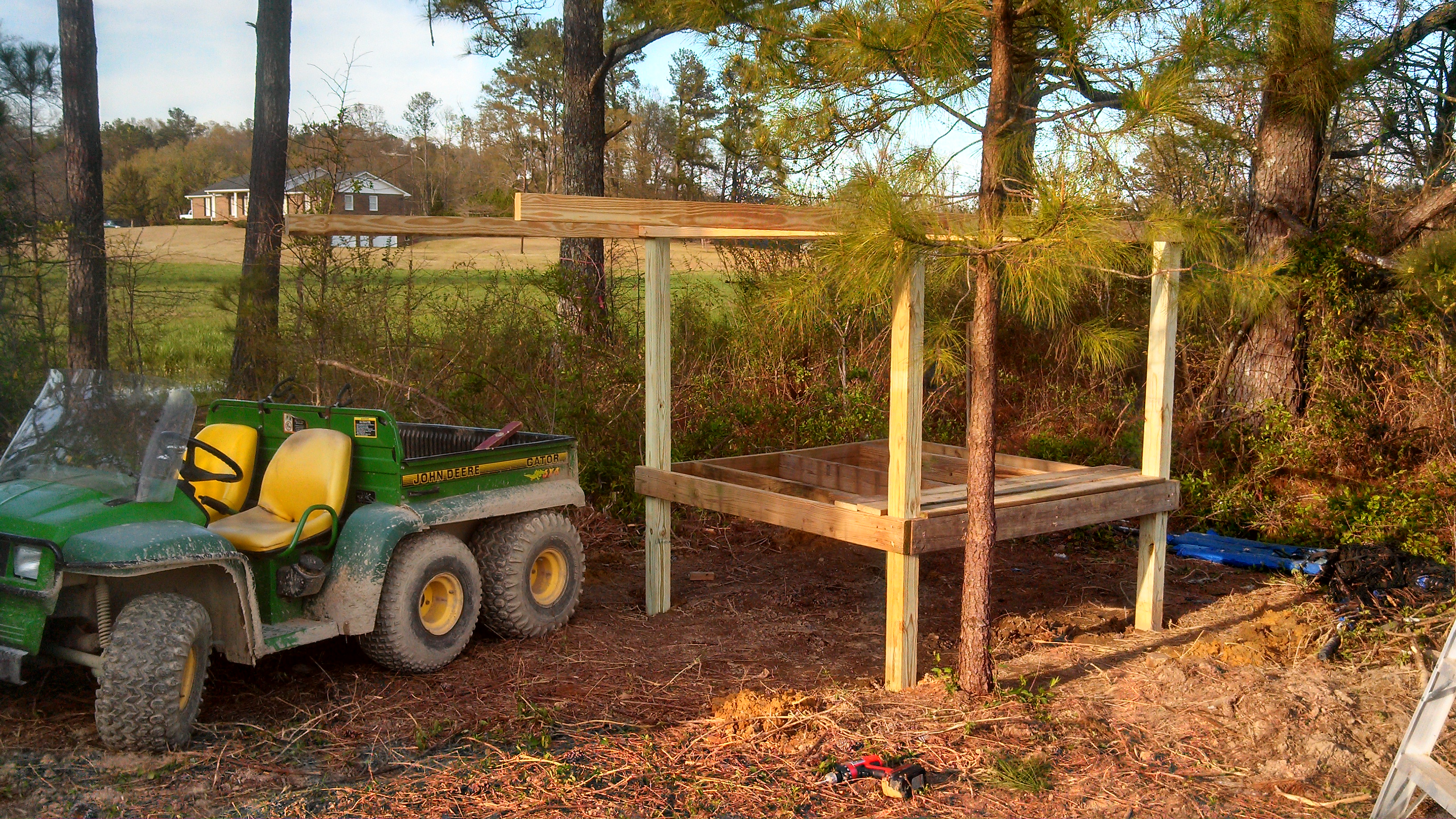 And so it begins.....This is day one of our chicken coop project.