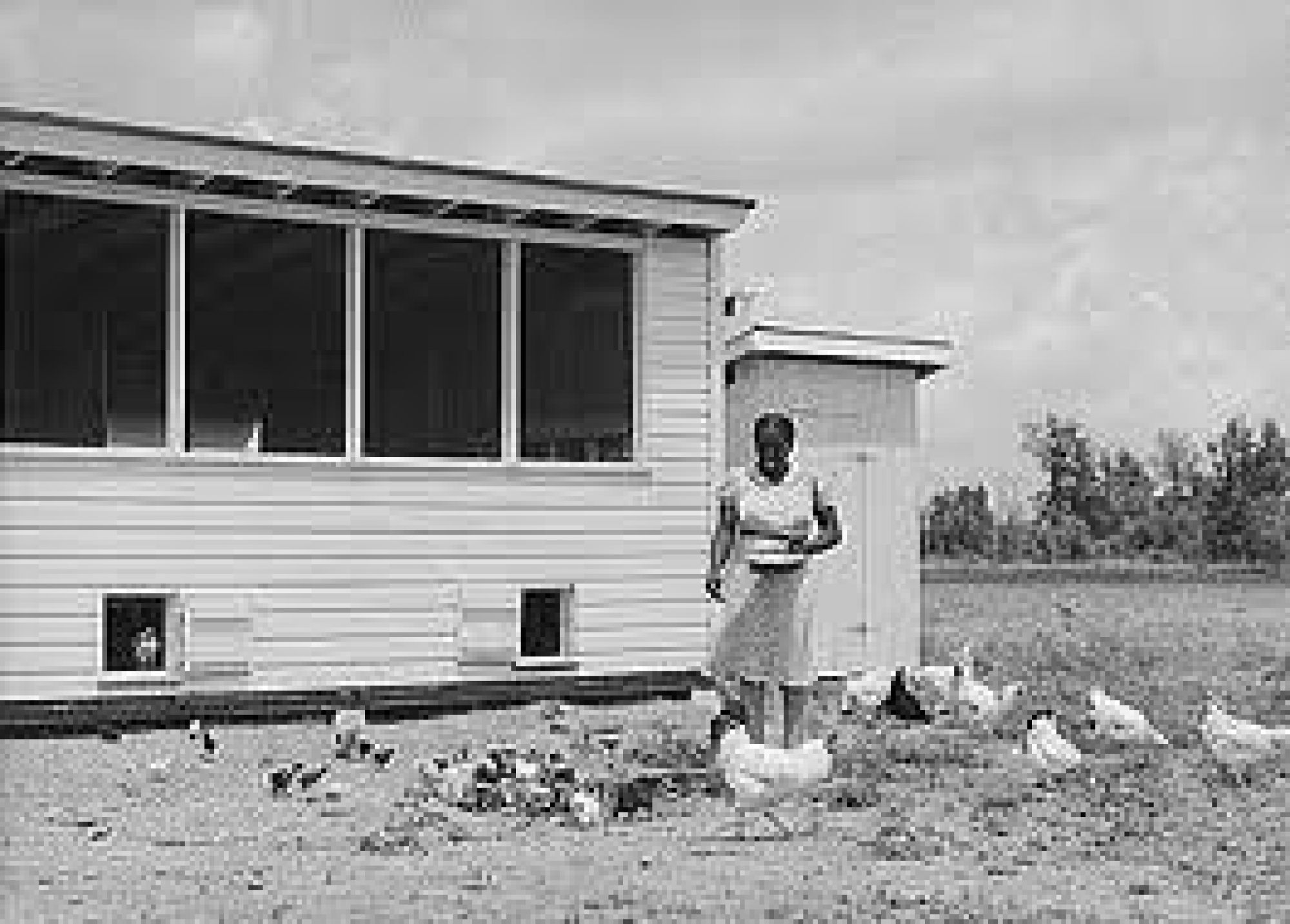 Another clip art photo from someone's yesteryear.  What a wonderful big chicken coop she has.