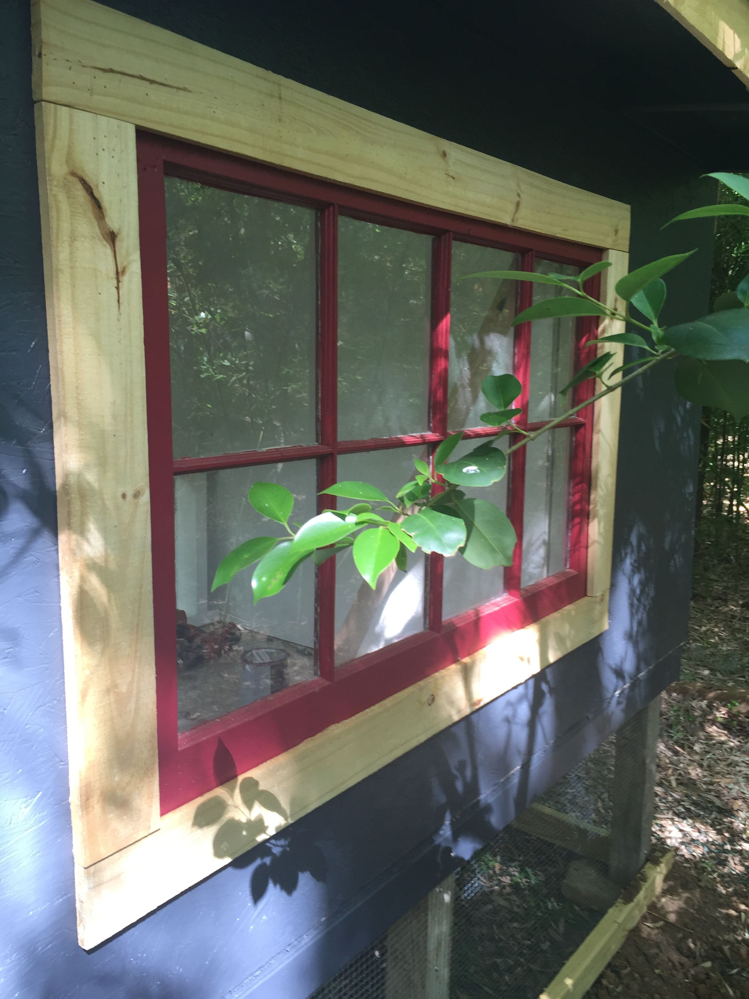 Antique window installed, need to stain the trim
