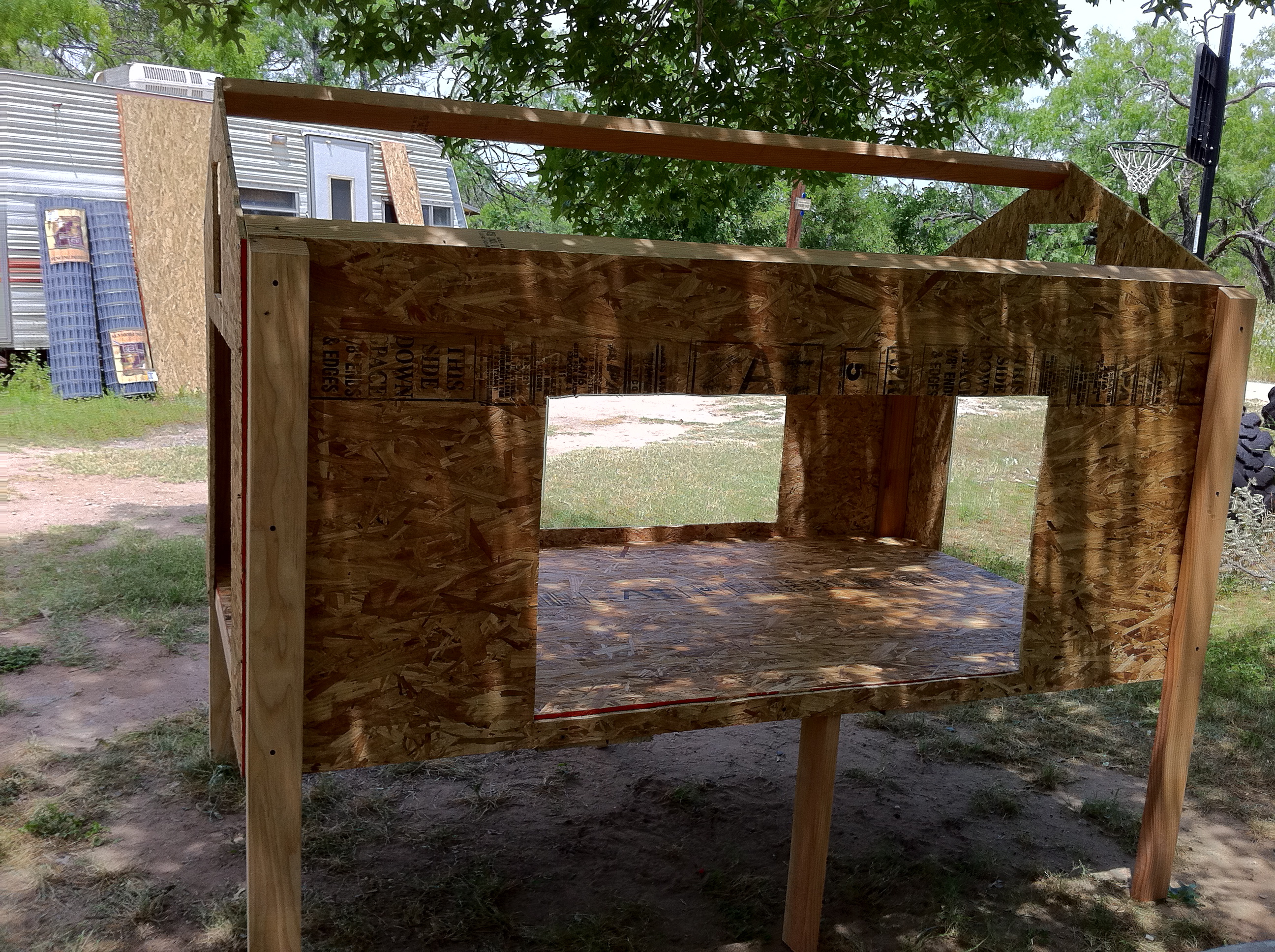 April 2012, My sister and i started building the chicken coop.