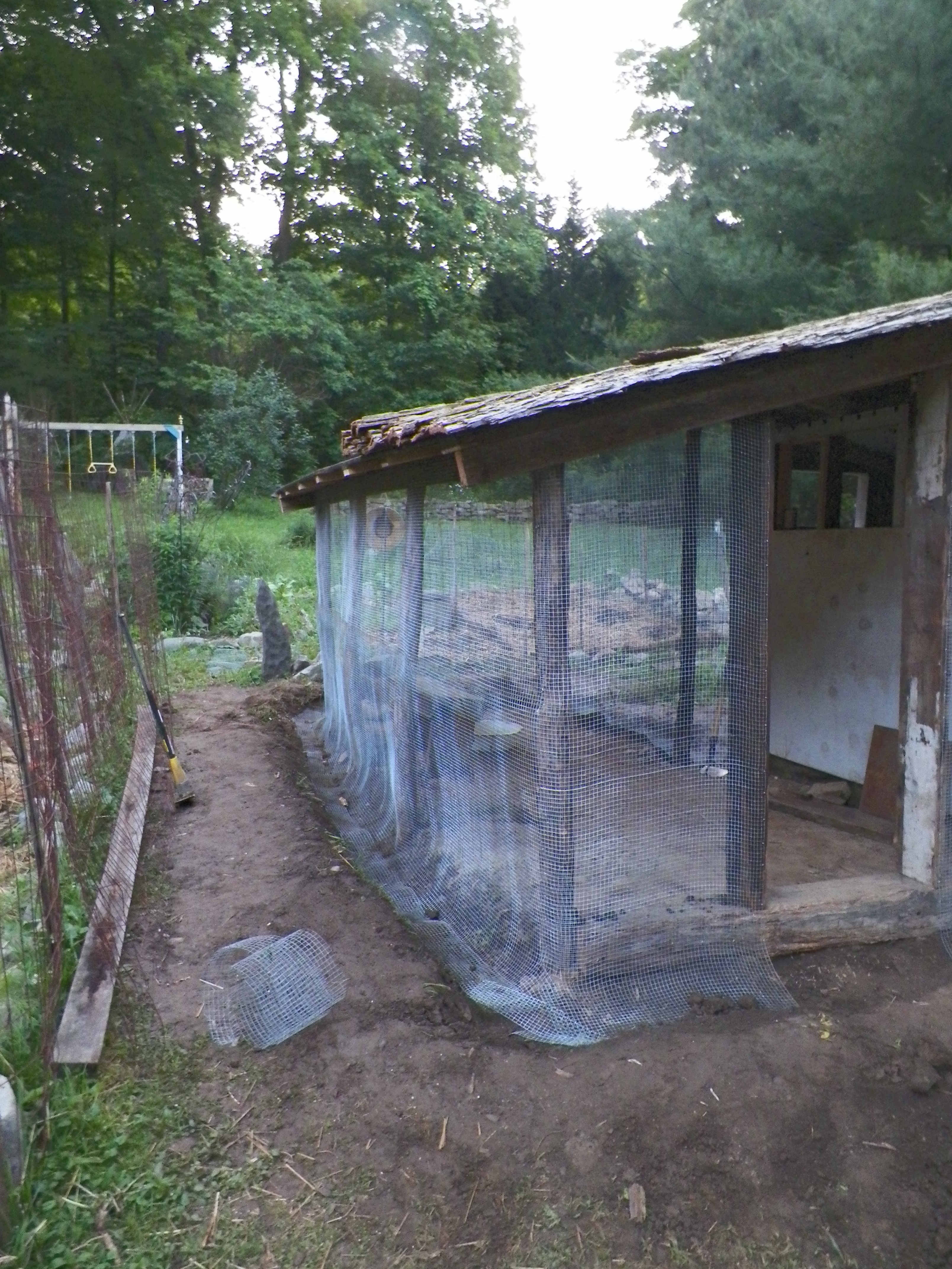 Aprons all the way around. These will get rocks piled on them.