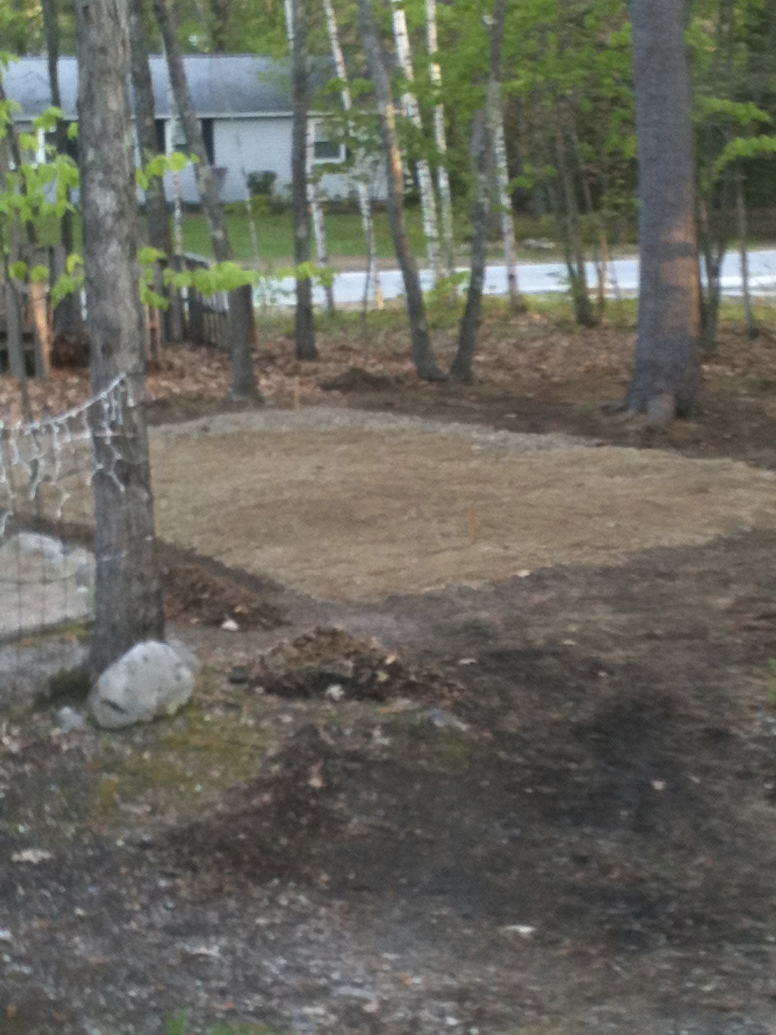 Area for coop & run laid out.