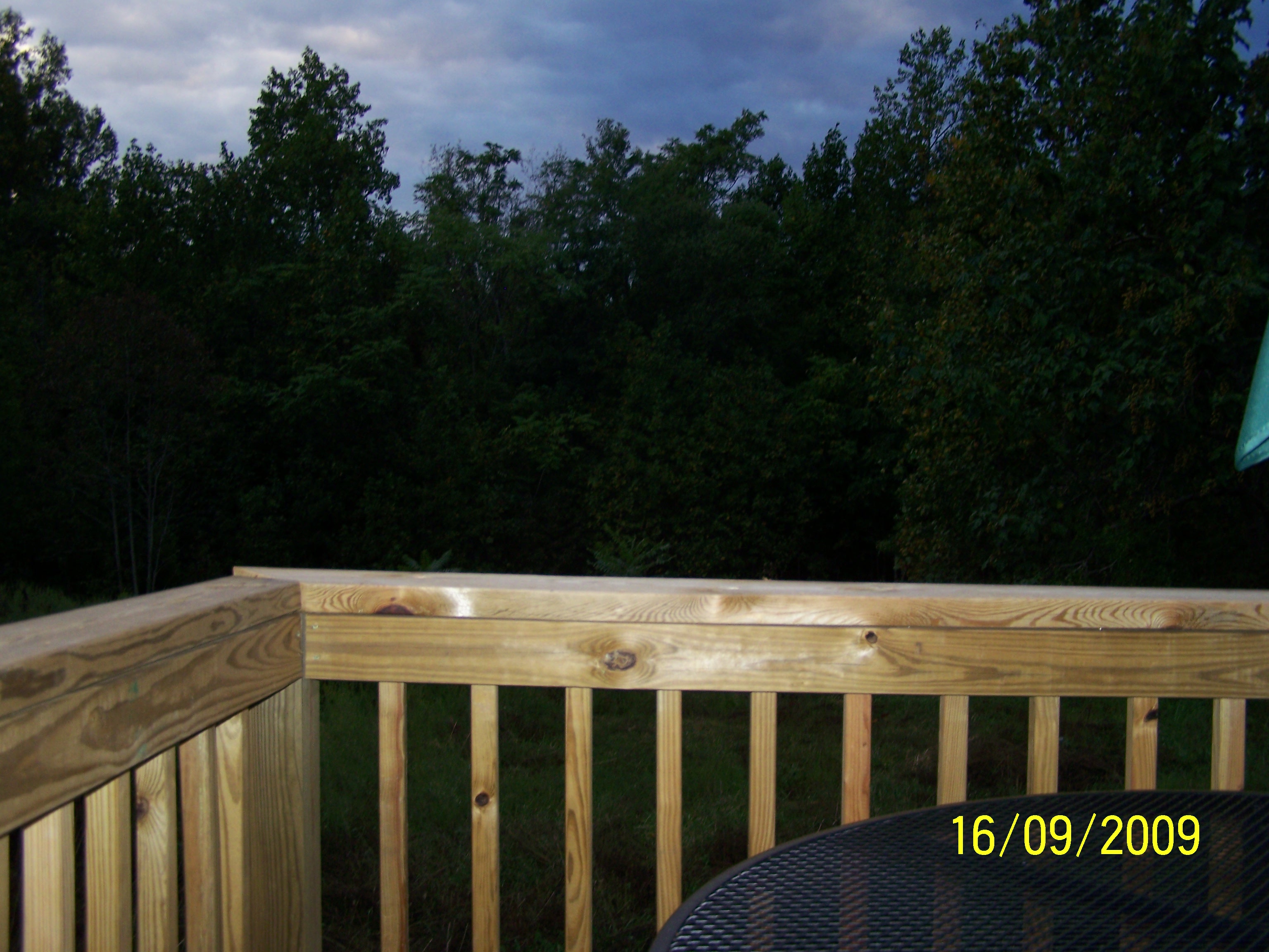 At the end of a perfect day. 
The date on this photo is wrong. It was taken sometime in 2010.
Backyard view.
