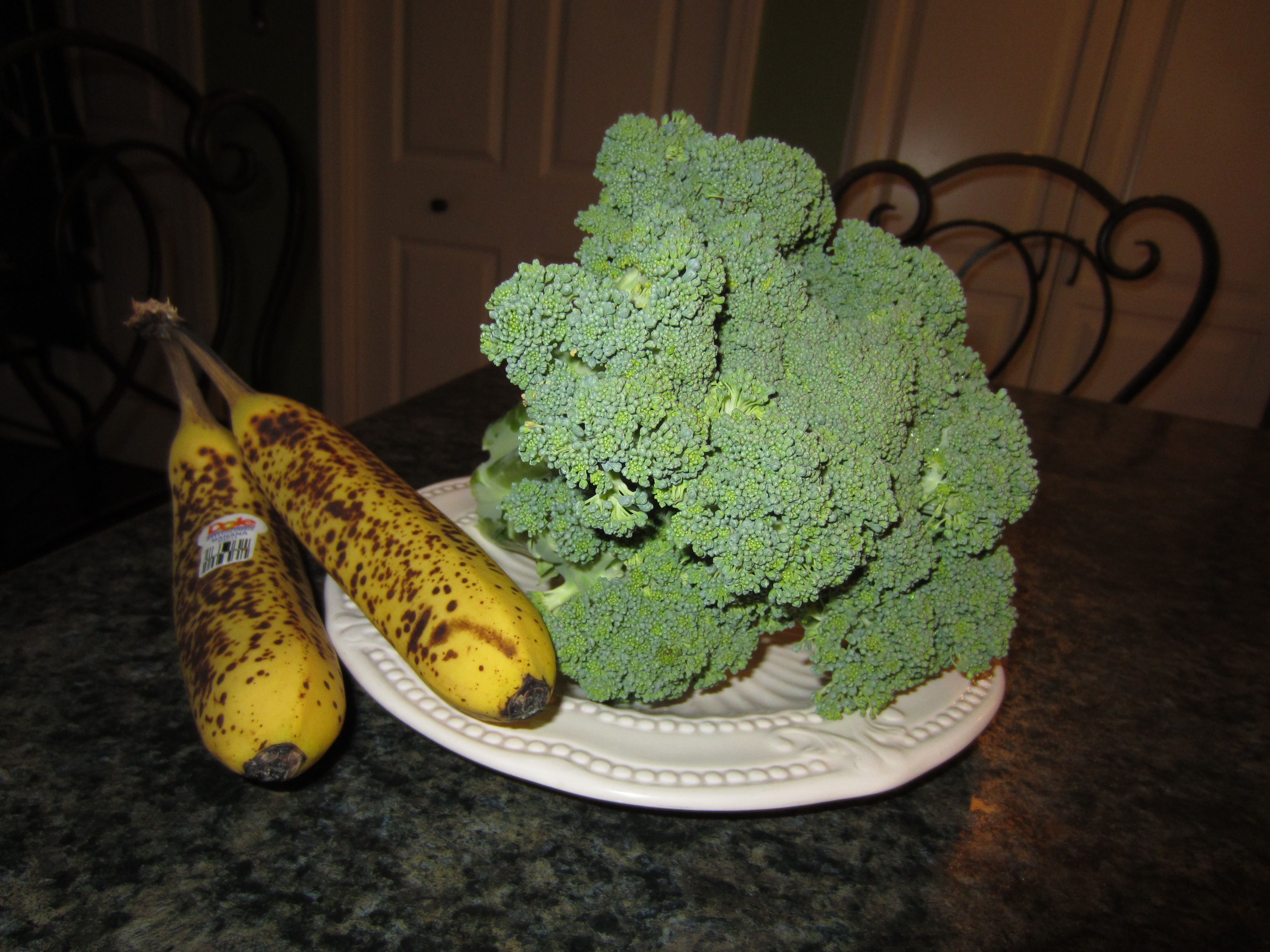 bananas and my monster broccoli!