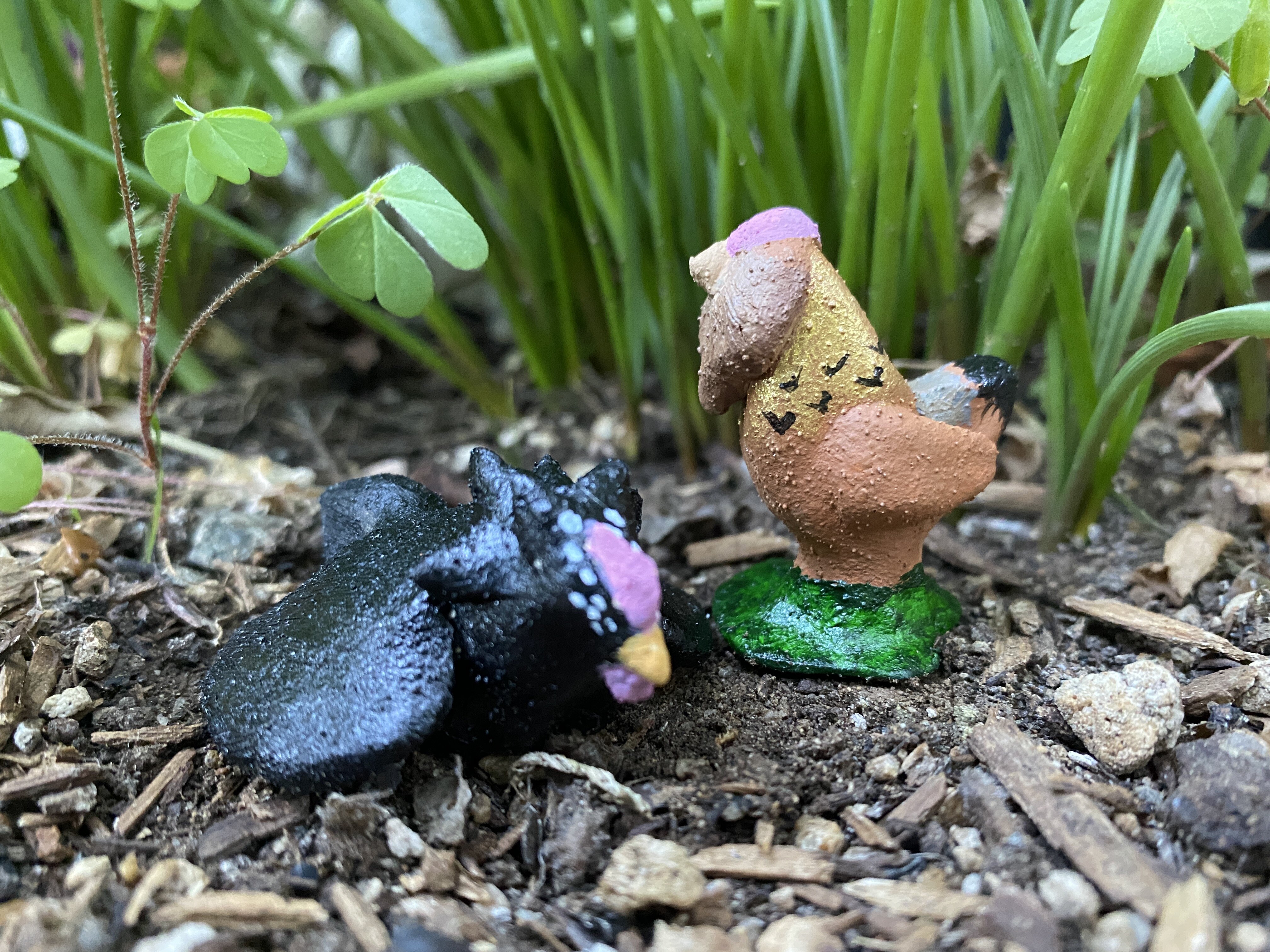 Beckett and Papa Smurf.