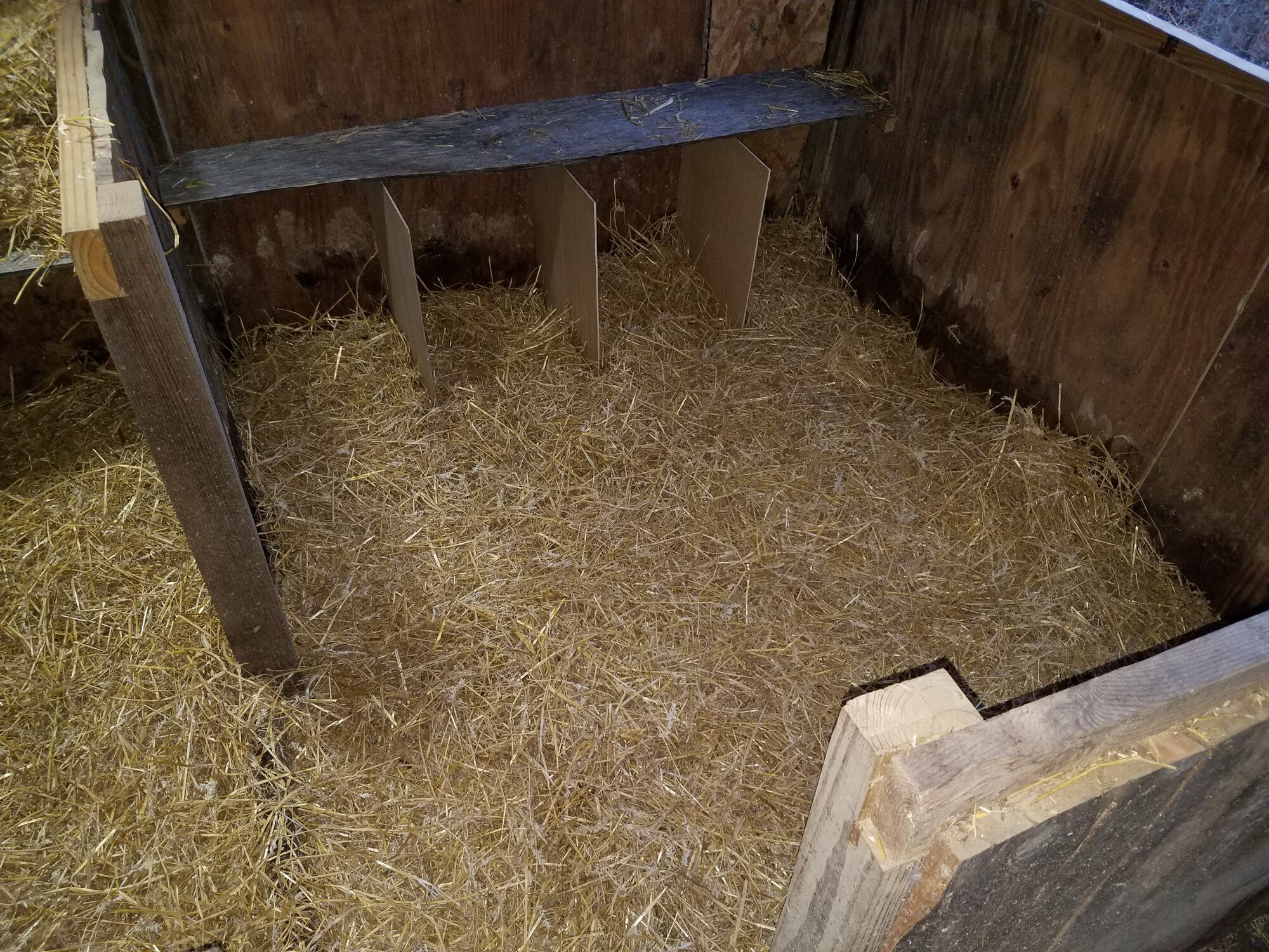 Bedroom #2 with fresh straw