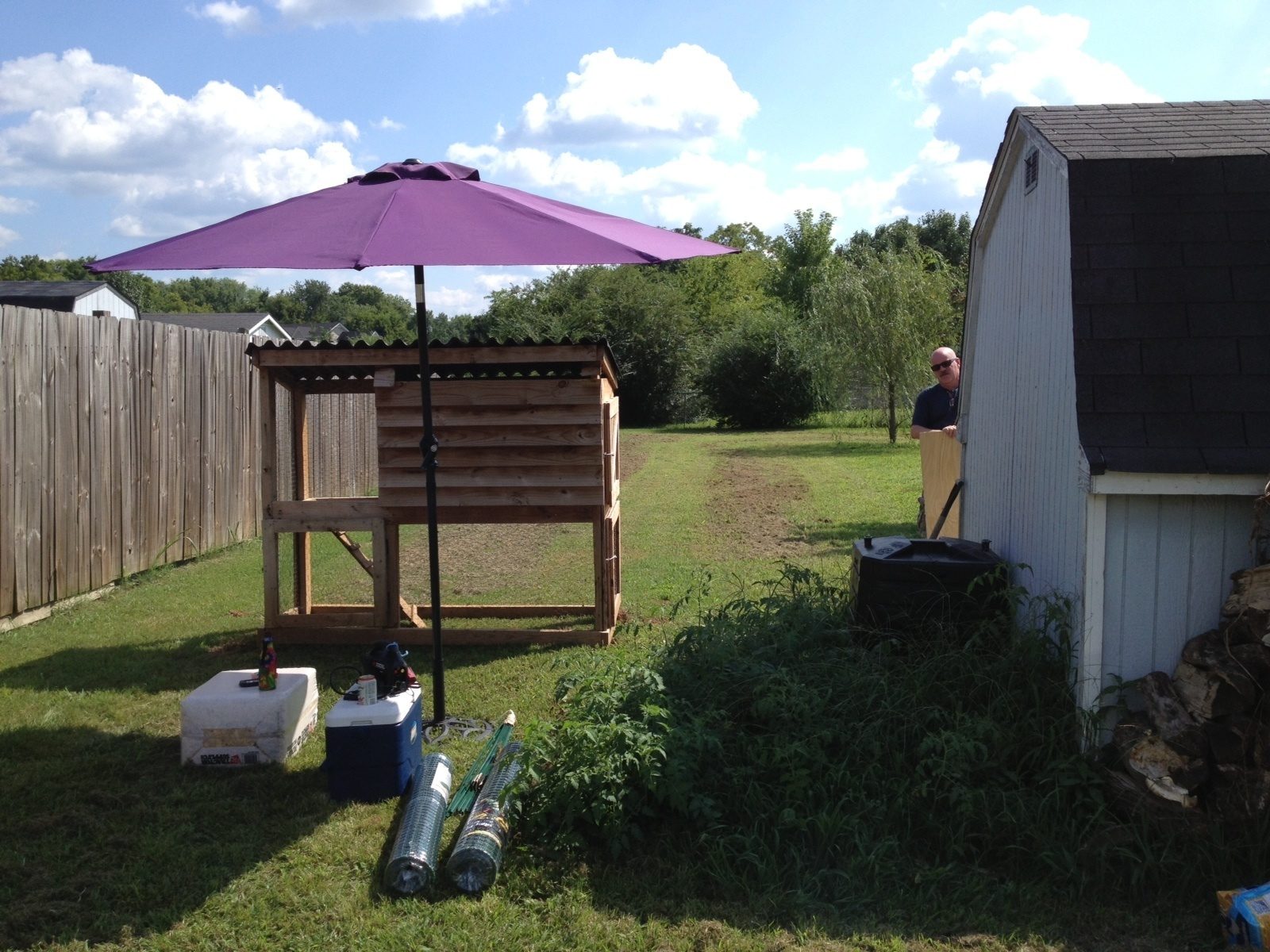 Before. It was so freekin' HOT! (Beers in the cooler) ;D