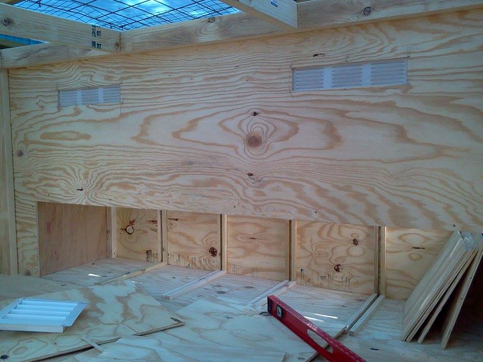 begginning the coup build. Nesting boxes and vents