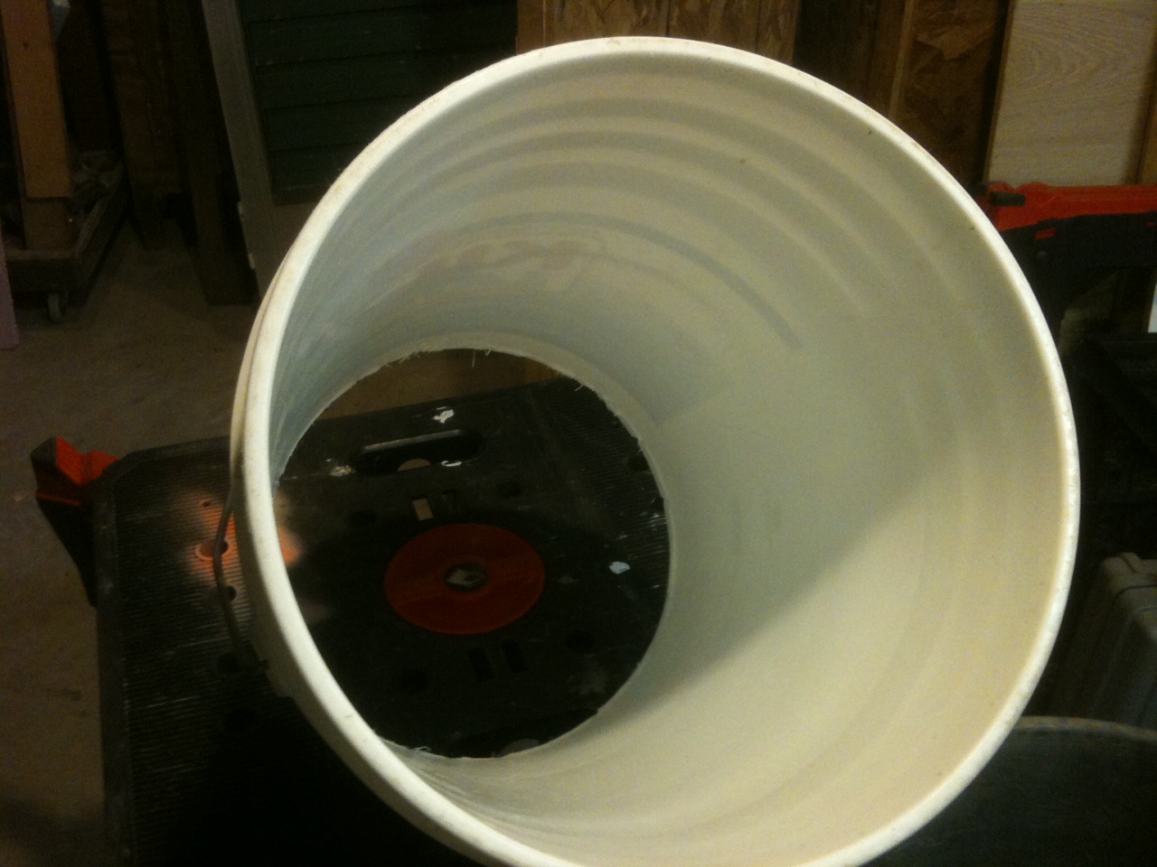 Bottom cut out of extension bucket