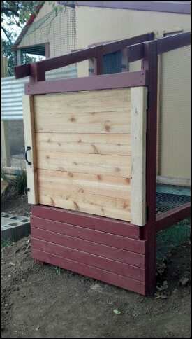 Breeder pen run door. Need to paint the trim on it