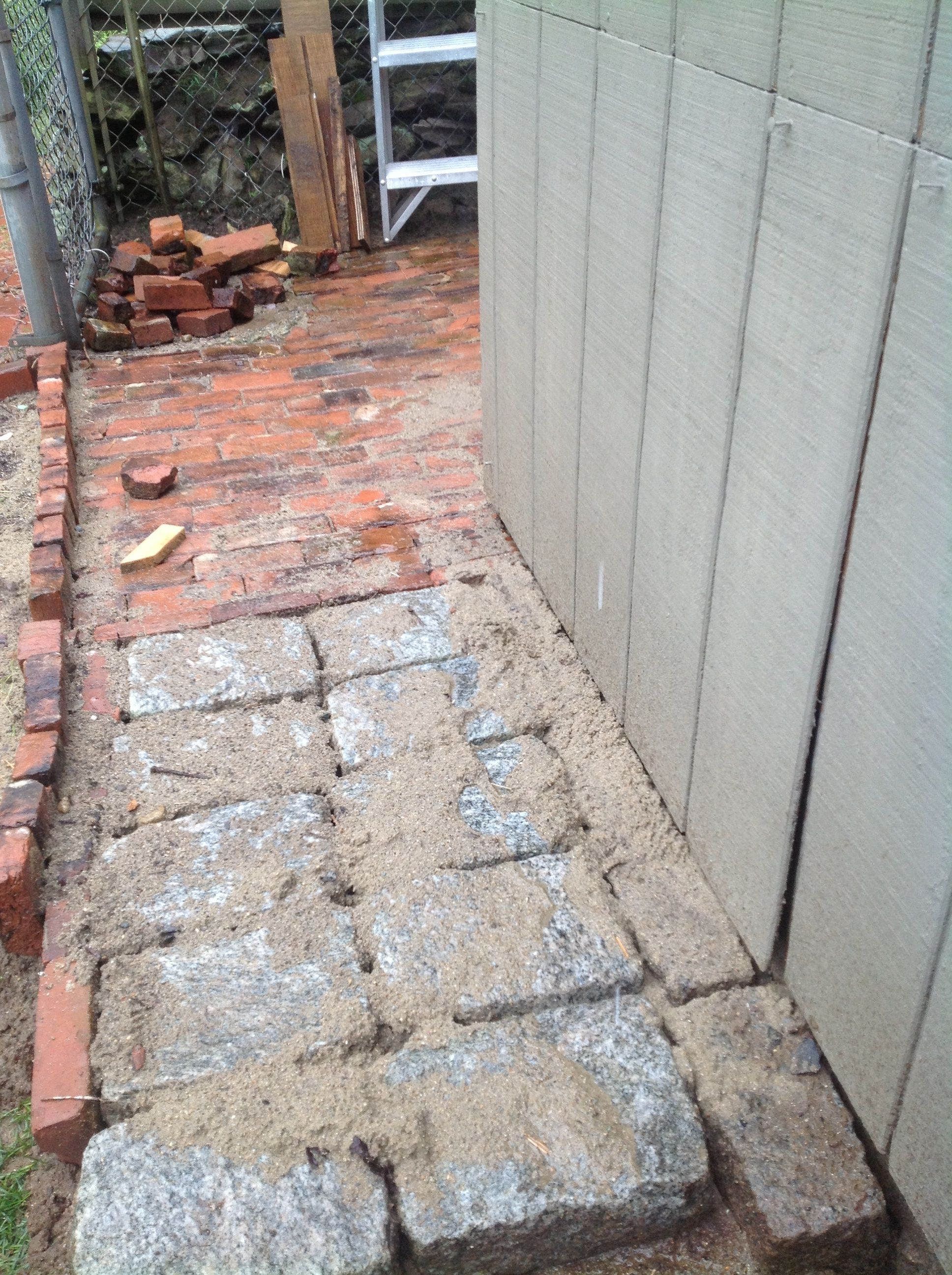 Brick and Cobble Stone area completed this weekend.