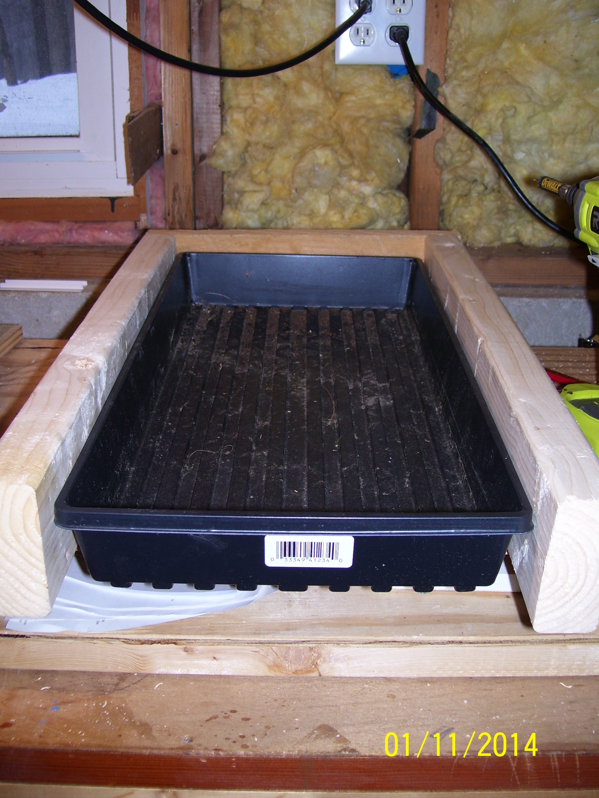 build to fit seedling tray, using whatever scrap is handy