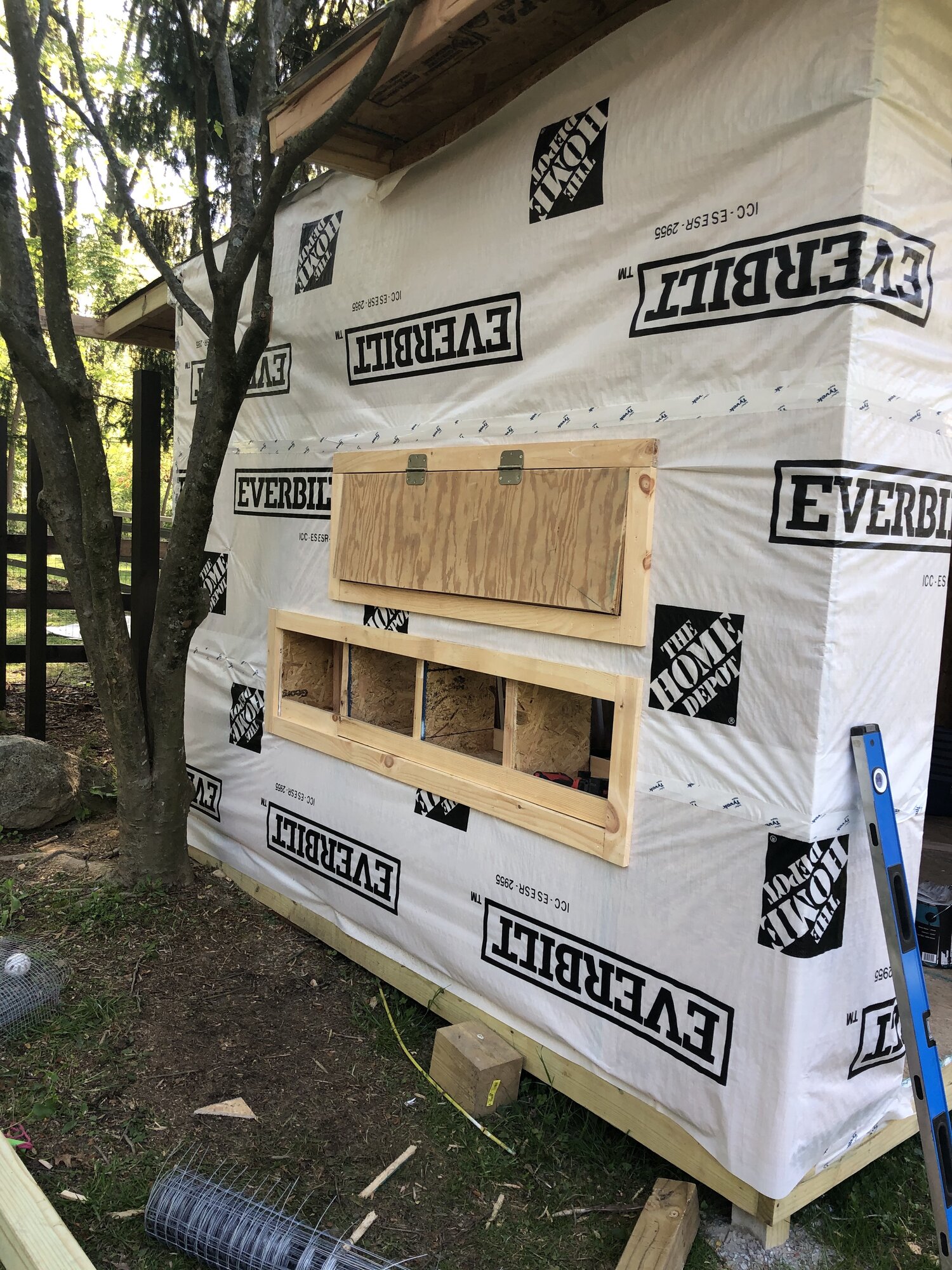 Building the easy access panels for eggs