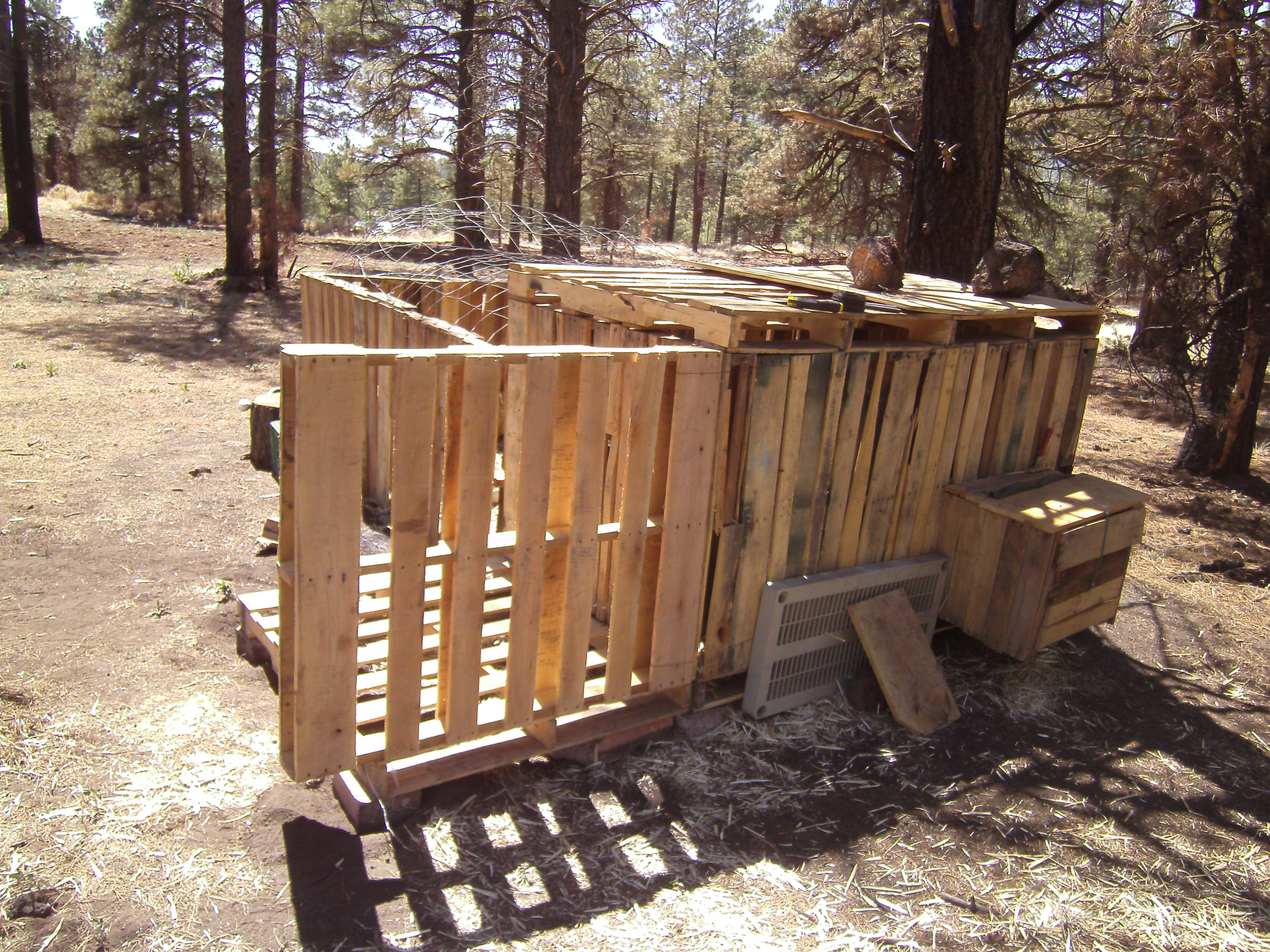 Building the first "room addition" (back view)