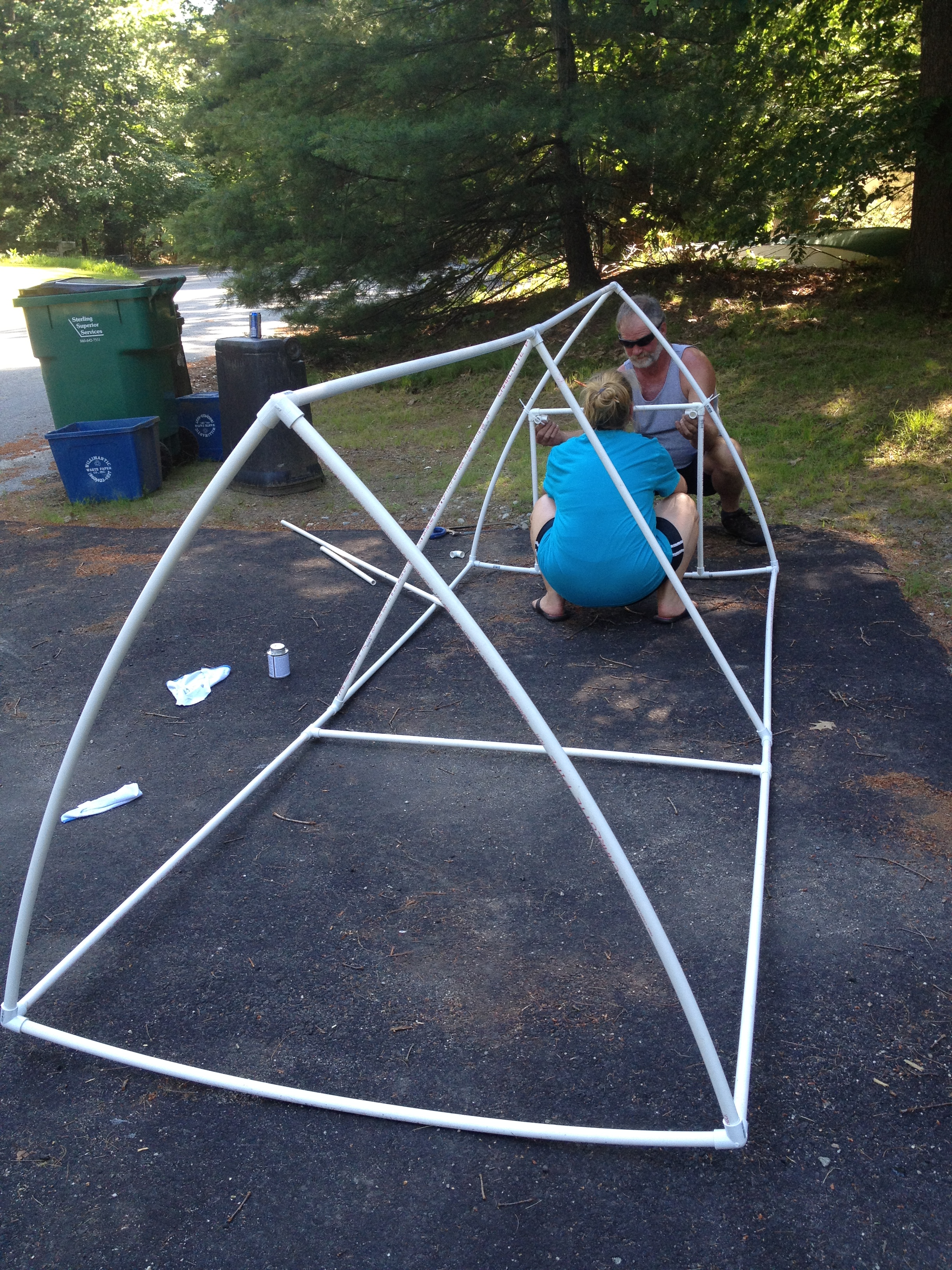 Building the frame - 1/2" PVC pipe