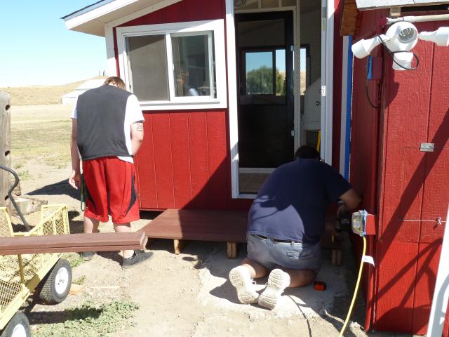 Building the front deck