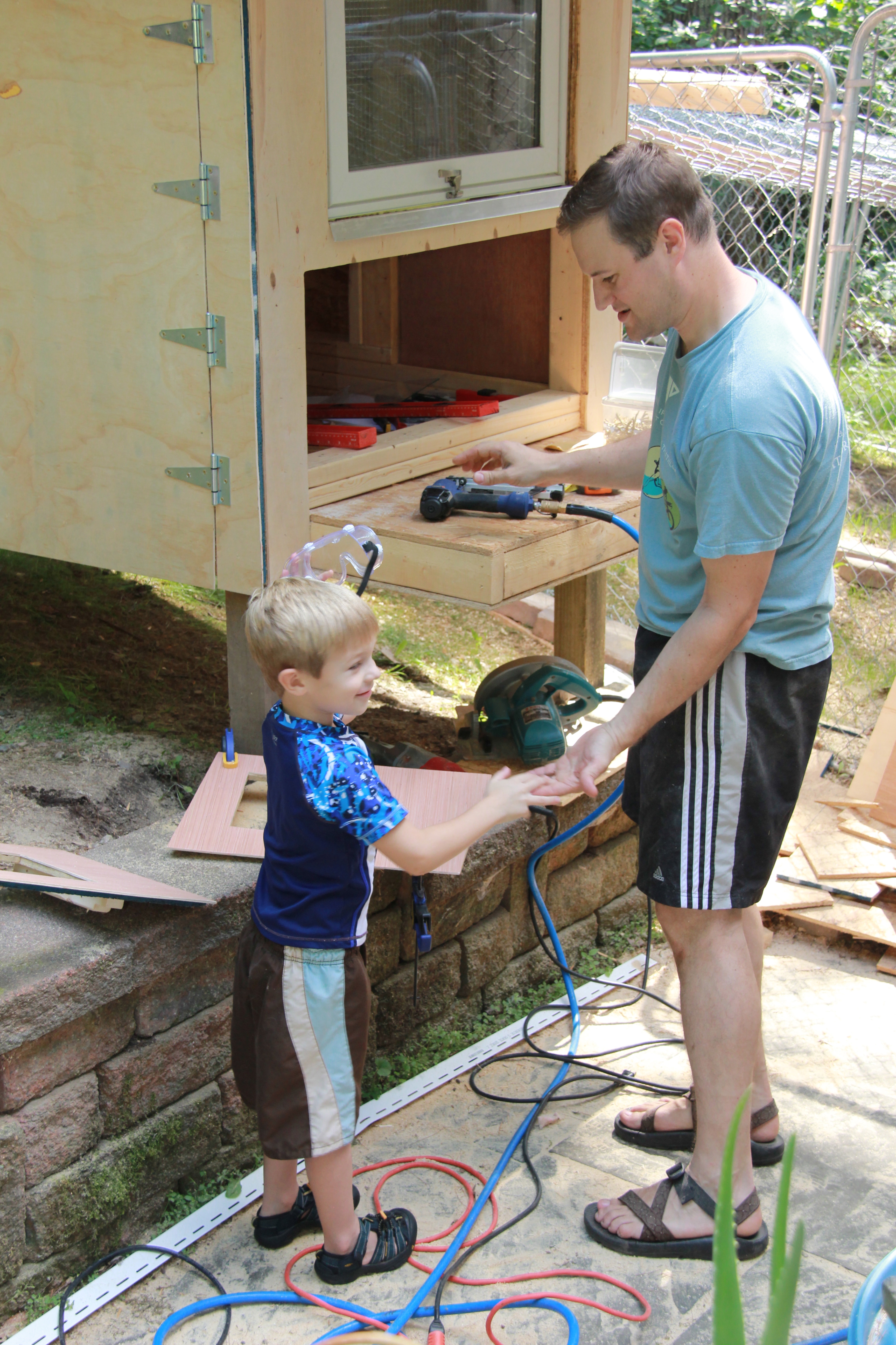 building the nest boxes
