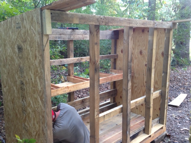 building the nesting boxes