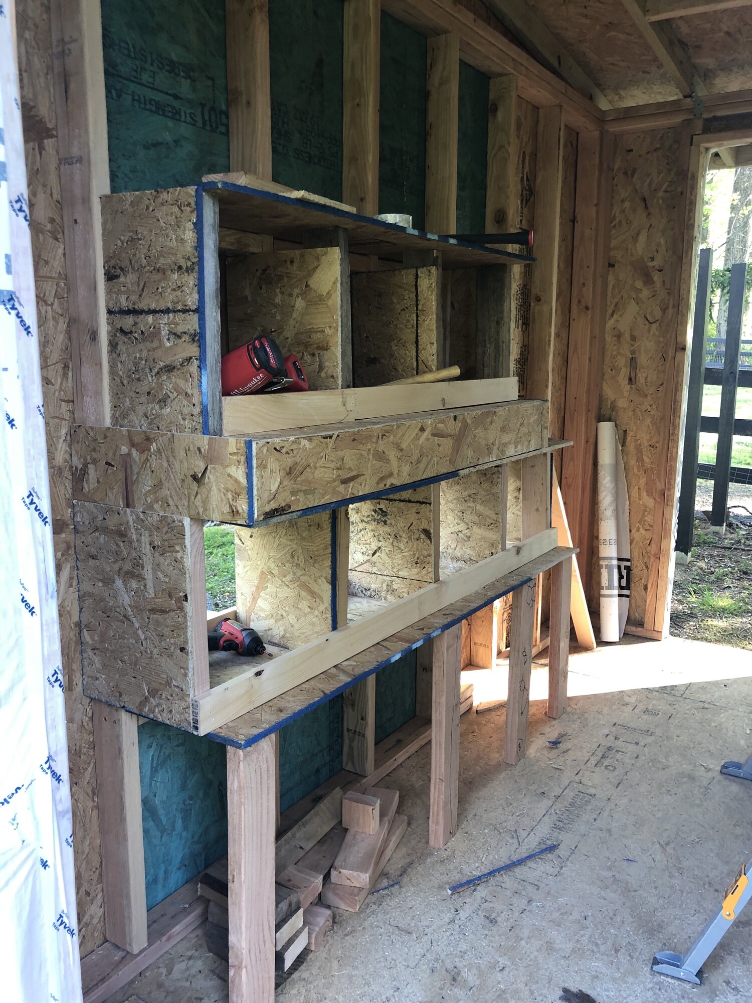 Building the nesting boxes