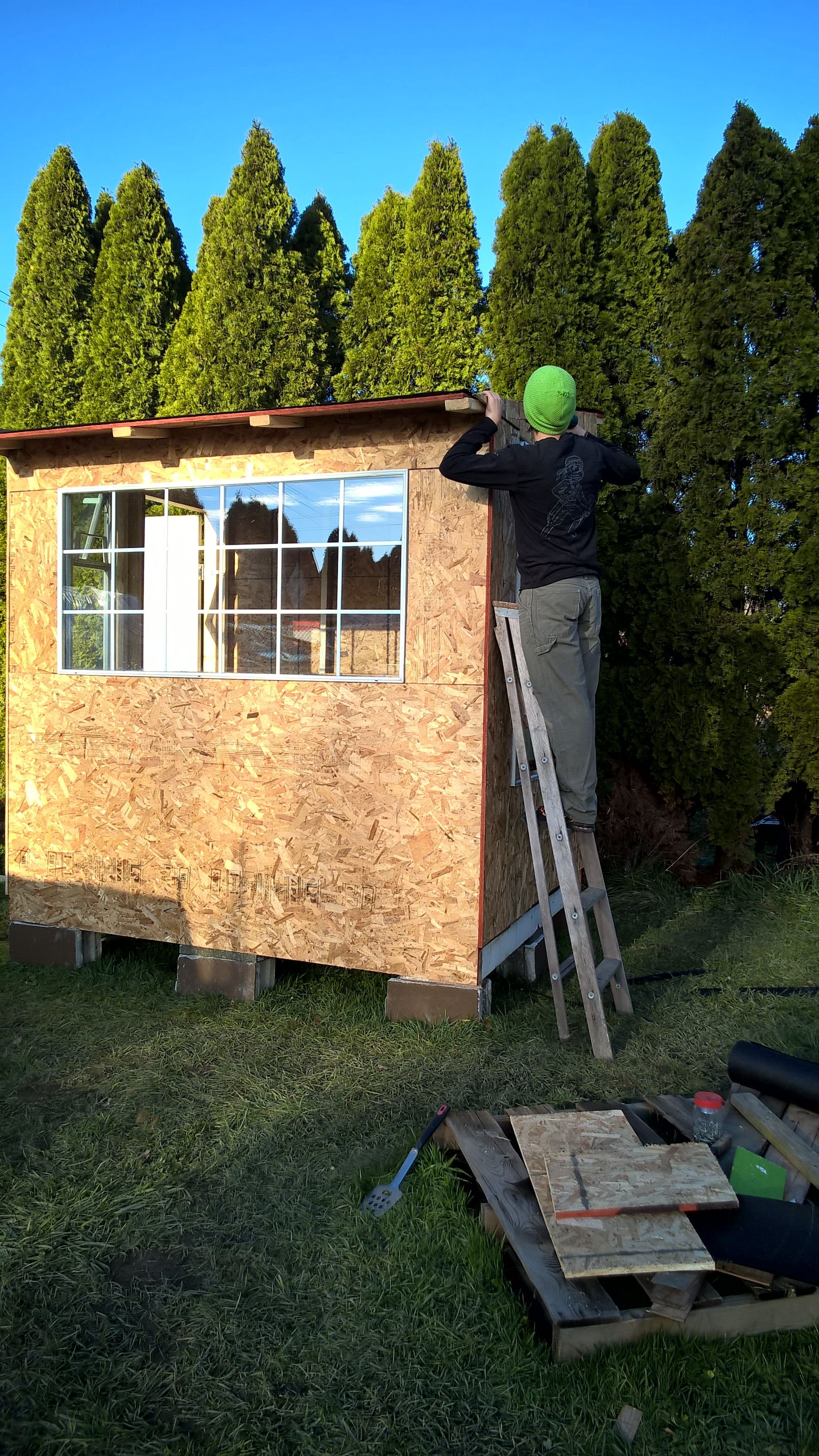Caulking.....just waiting for the shingles to arrive