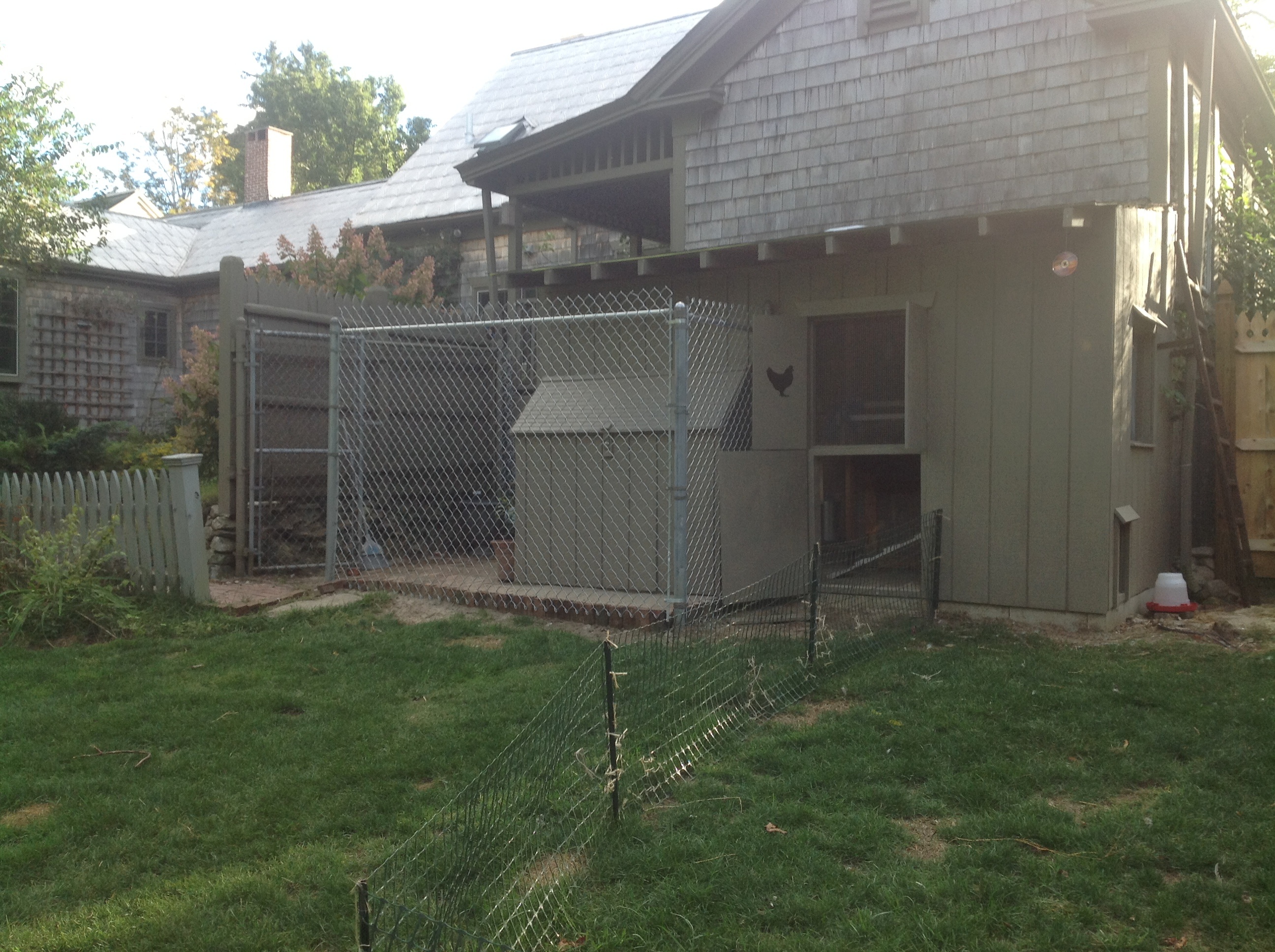 Chain link fence complete.