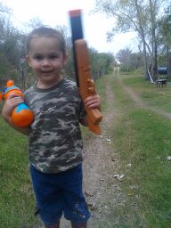 cheyenne went hunting with daddy and papa...