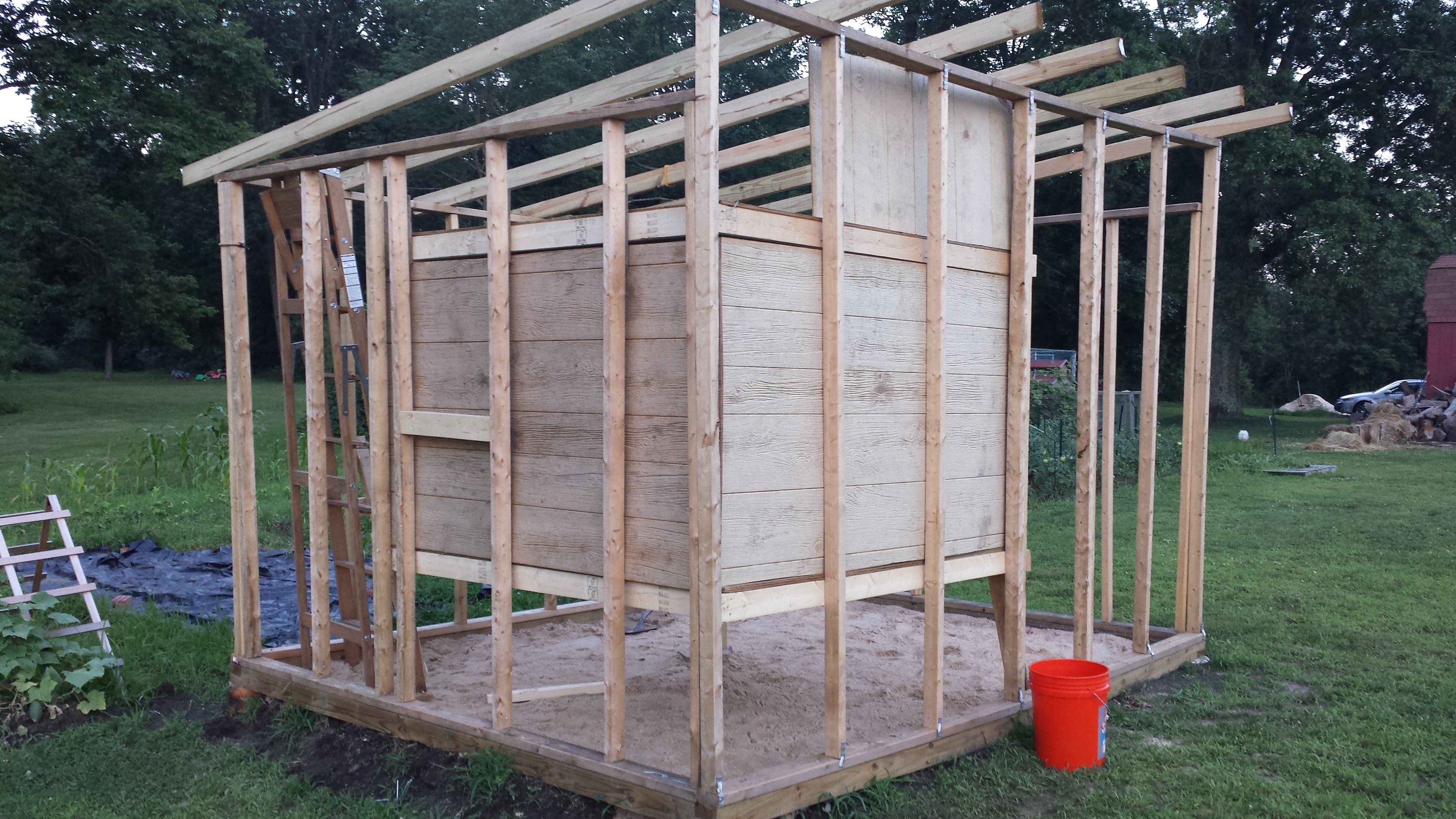 Chicken house starting to take shape