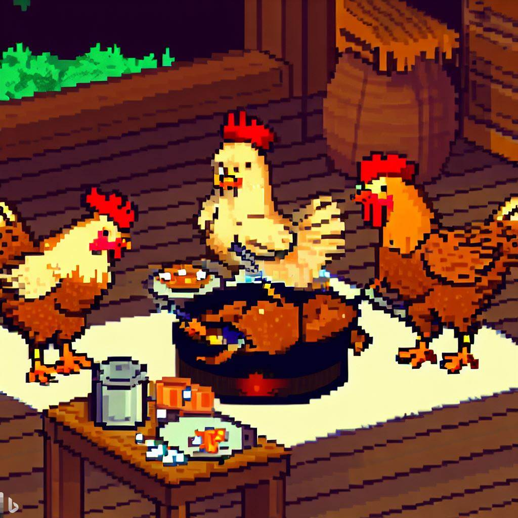 Chicken Making Breakfast 320.png